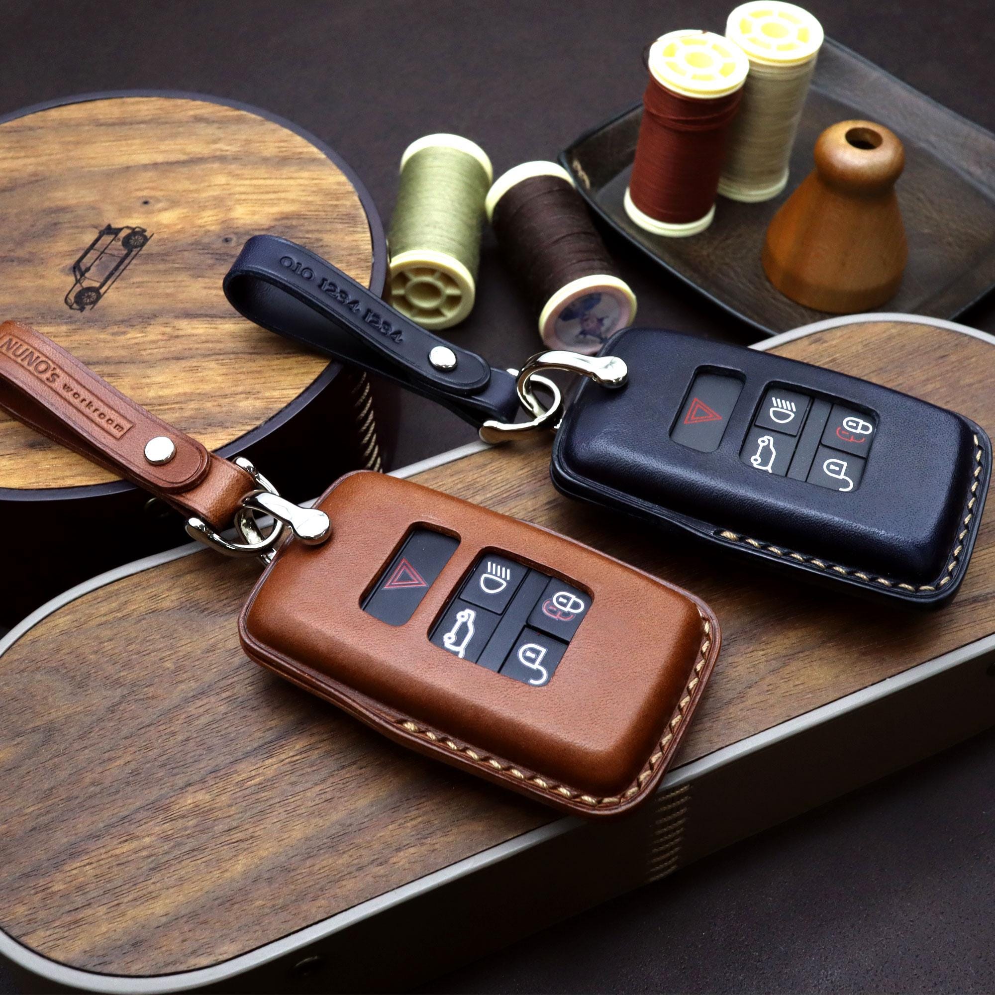 Land Rover Key Case, Handcrafted Leather Car Key Fob Cover