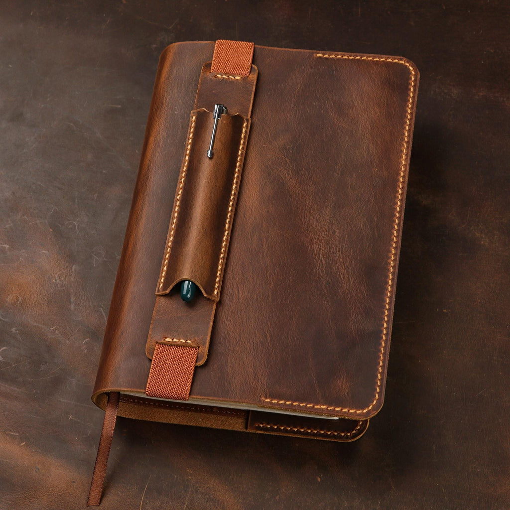 Personalized Leather cover for bible KJV , Custom leather holy bible book case cover christian gifts for men women Z04-LBBC05S