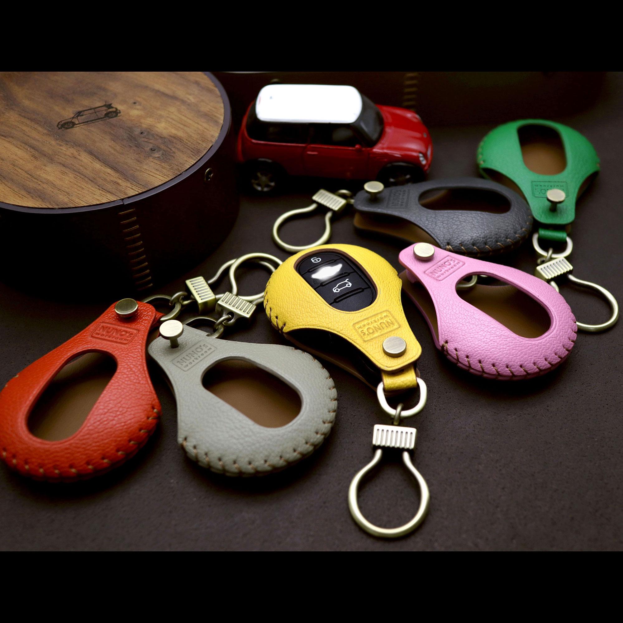 Goat Leather Mini Cooper Key Fob Cover - Handmade