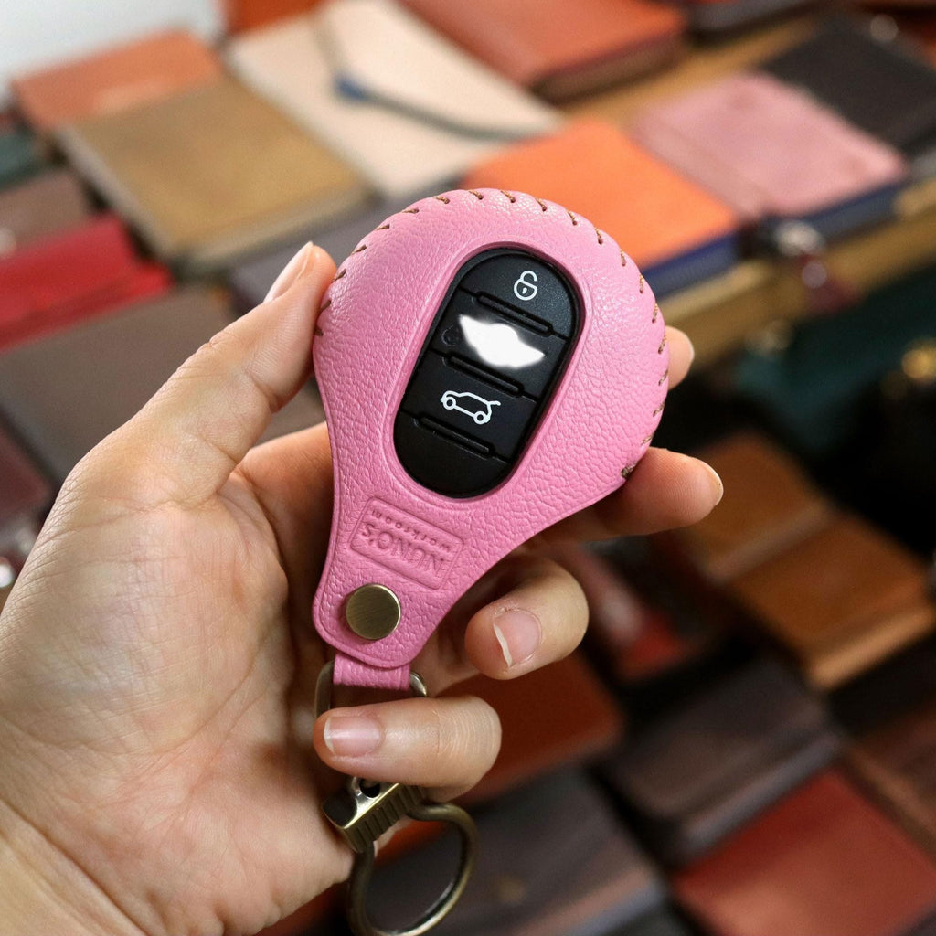 Goat Leather Mini Cooper Key Fob Cover - Handmade