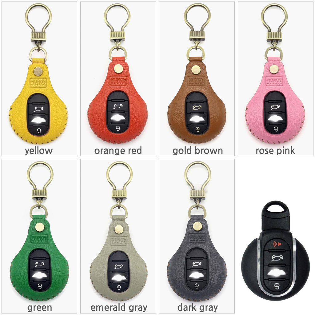 Goat Leather Mini Cooper Key Fob Cover - Handmade
