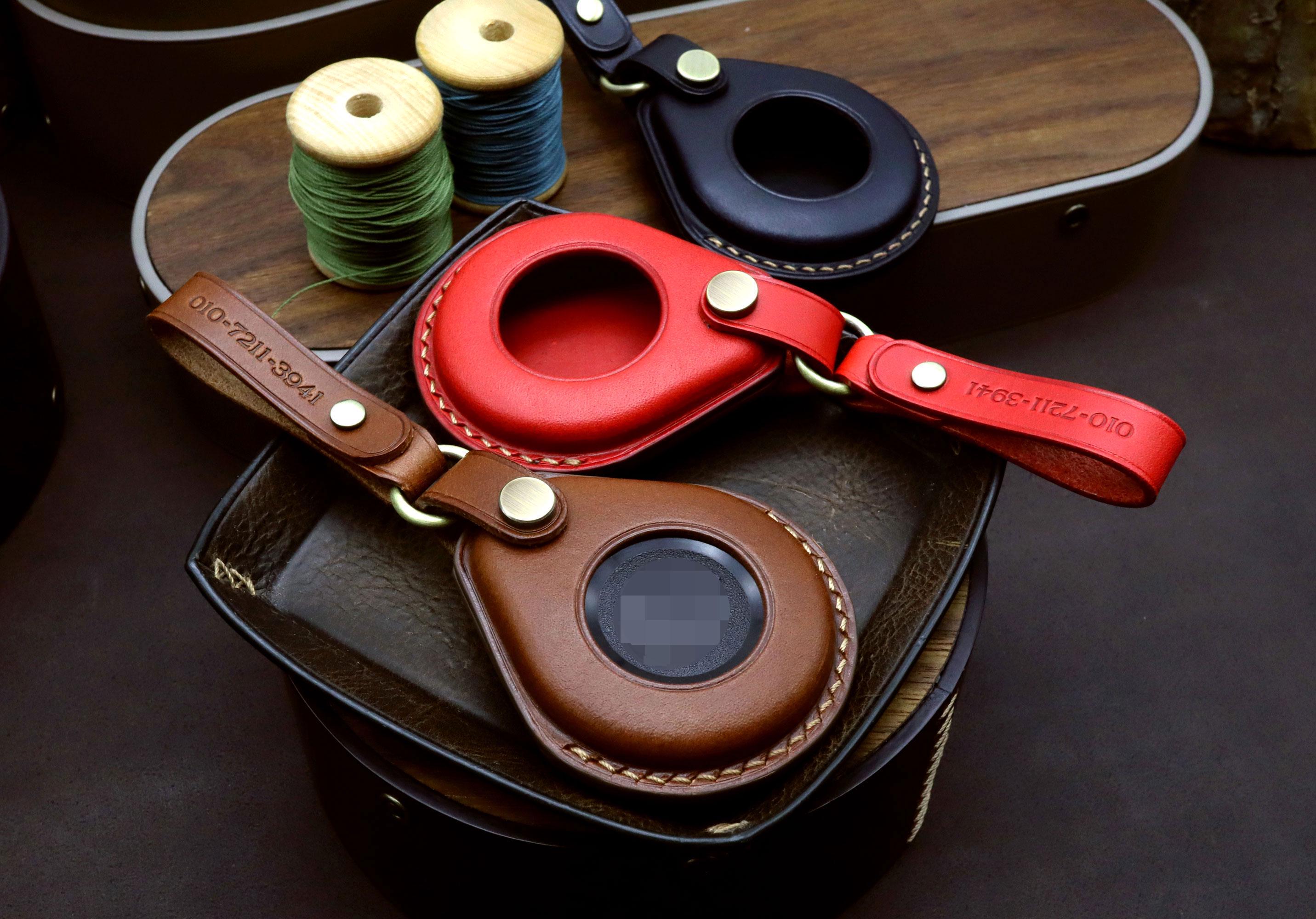Hand Stitched Leather Harley Key Fob Cover - Vegetable Tanned