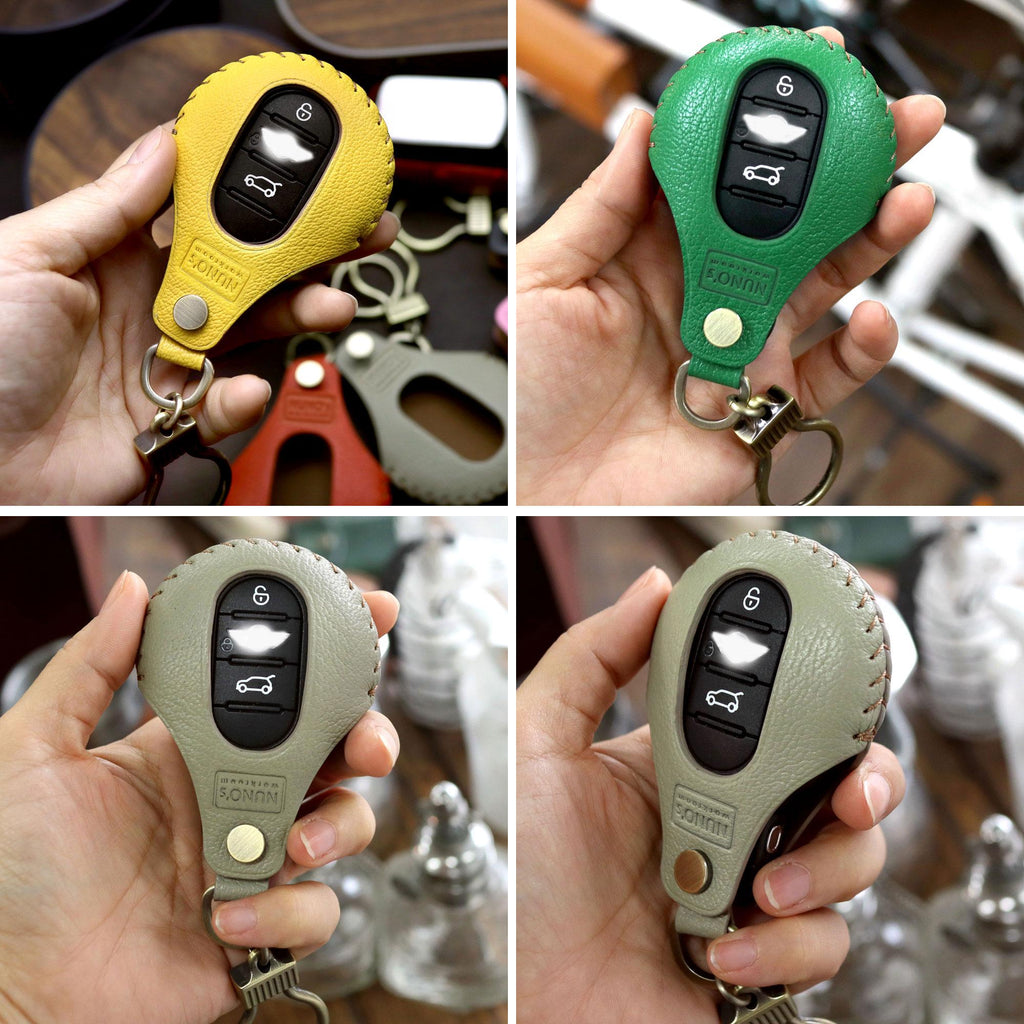 Goat Leather Mini Cooper Key Fob Cover - Handmade