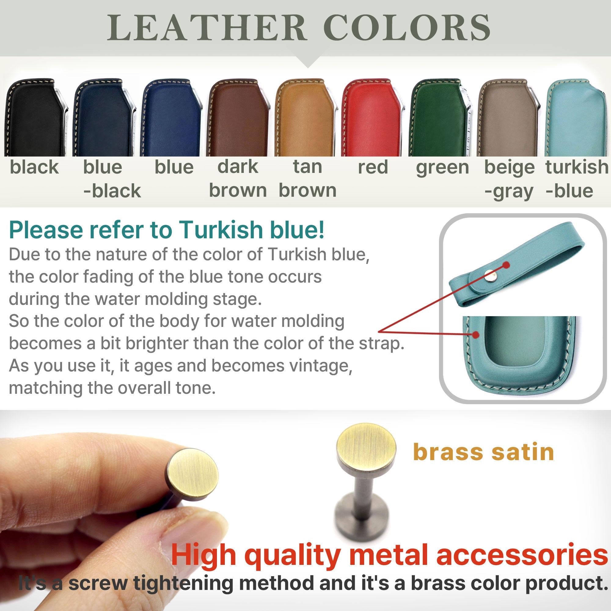 Handmade Leather Car Key Fob Cover: Mini Cooper Smart Key Case