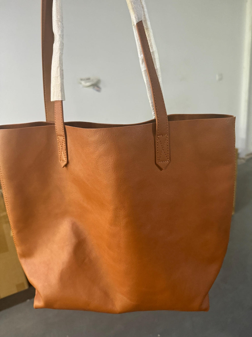 Personalized Leather Tote Bag, Monogrammed Women's Handbag