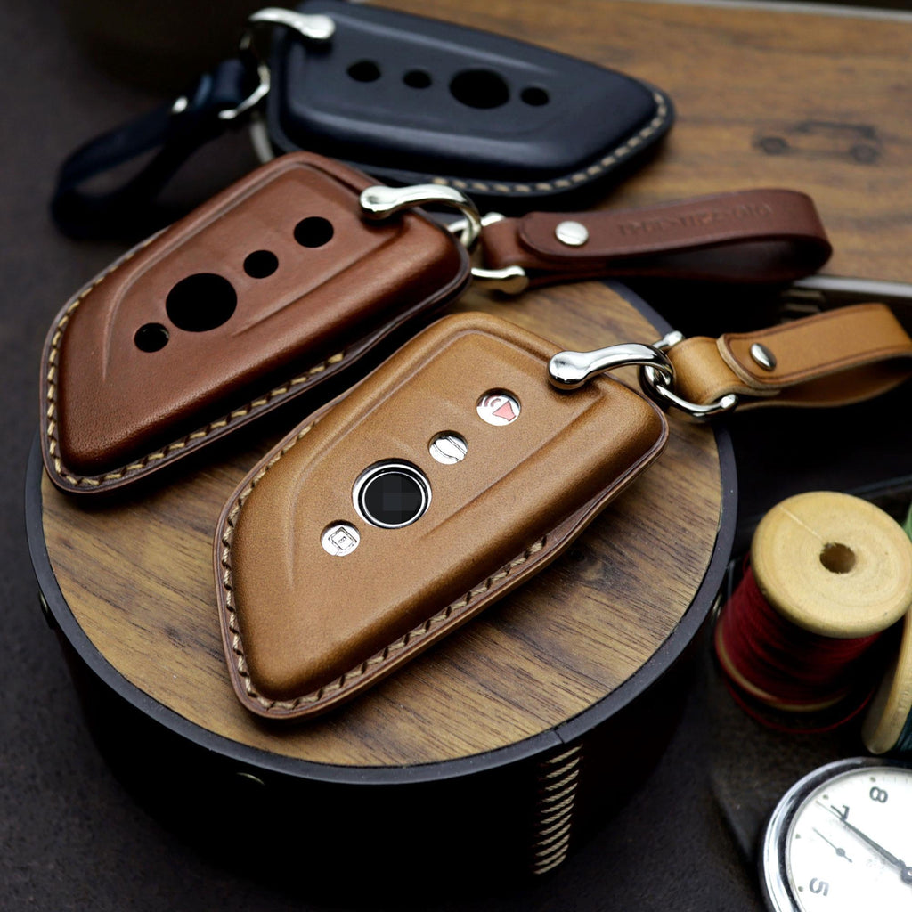Leather BMW Key Fob Cover: Handmade Italian Buttero Leather