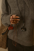 Mini Leather Bag Pendant Necklace: Adjustable Cord, Purse Charm Jewelry