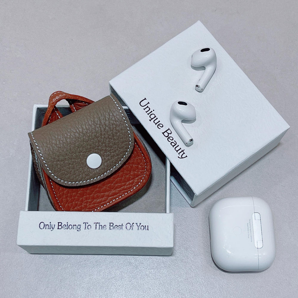 Handmade Pebble Leather AirPods Case, Coin Purse, Bag Charm Accessory