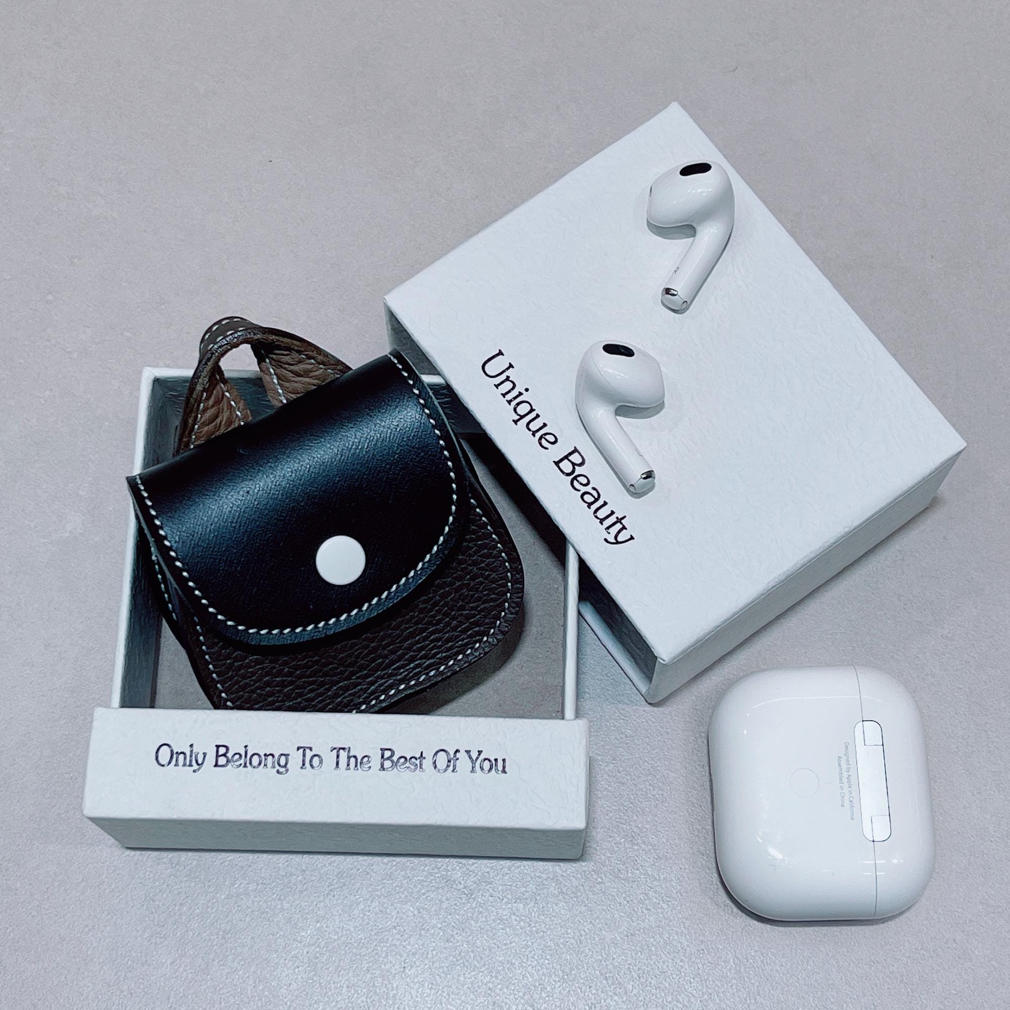 Personalized Leather AirPod Case: AirPods Case - Custom Apple Accessory, Compatible with All AiePods
