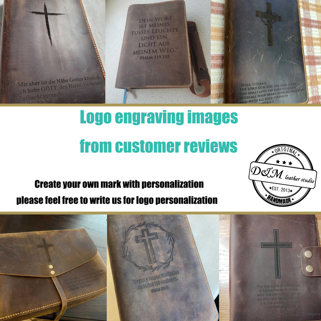 Personalized Leather cover for bible KJV , Custom leather holy bible book case cover christian gifts for men women Z04-LBBC05S
