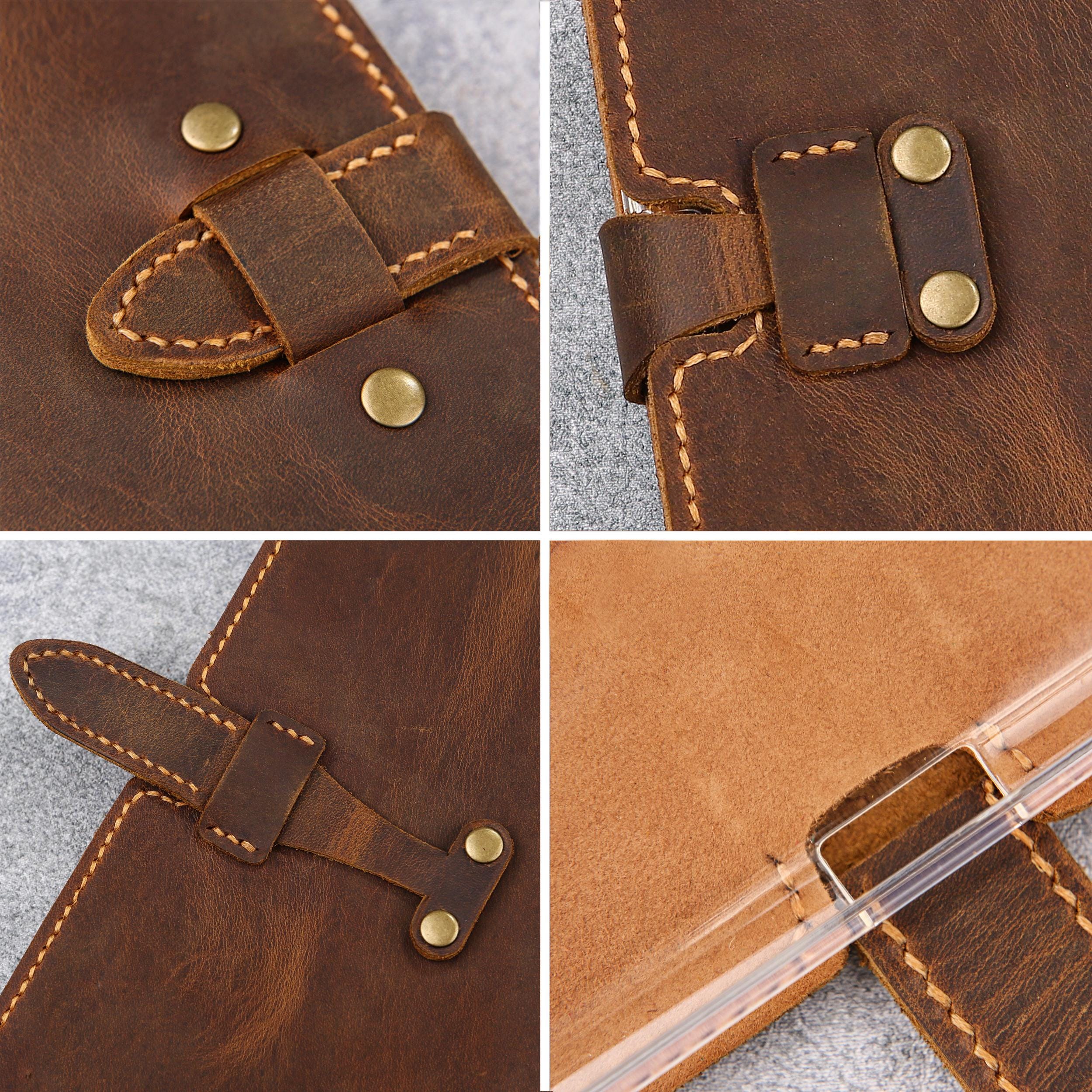 Rustic Genuine Leather Book Folio Case cover for reMarkable Paper Pro Move U11-LCRM