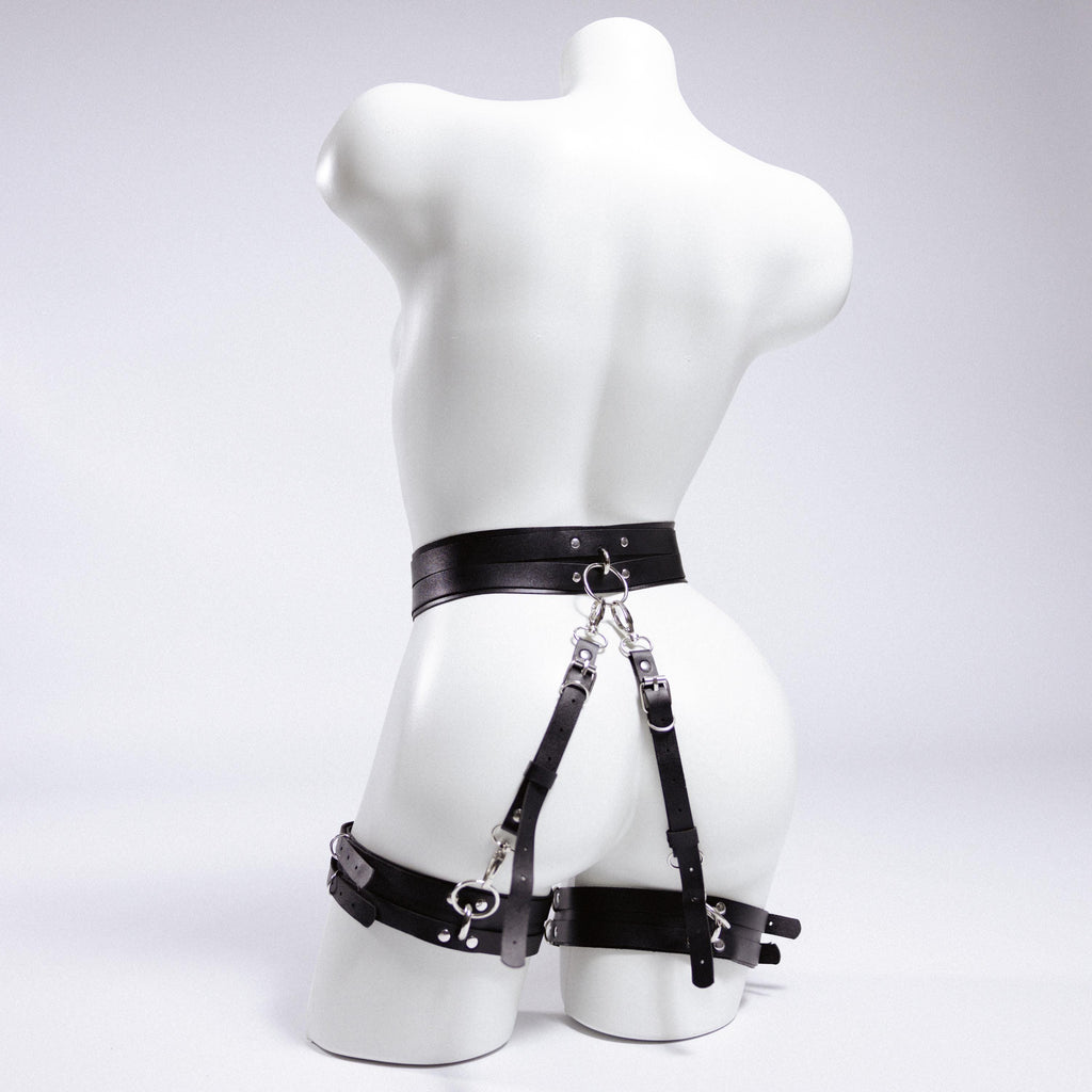 Leather thigh harness, Leather thigh belt, Leather butt harness, Leather harnesses woman, Leather leg harness, Harness belt woman