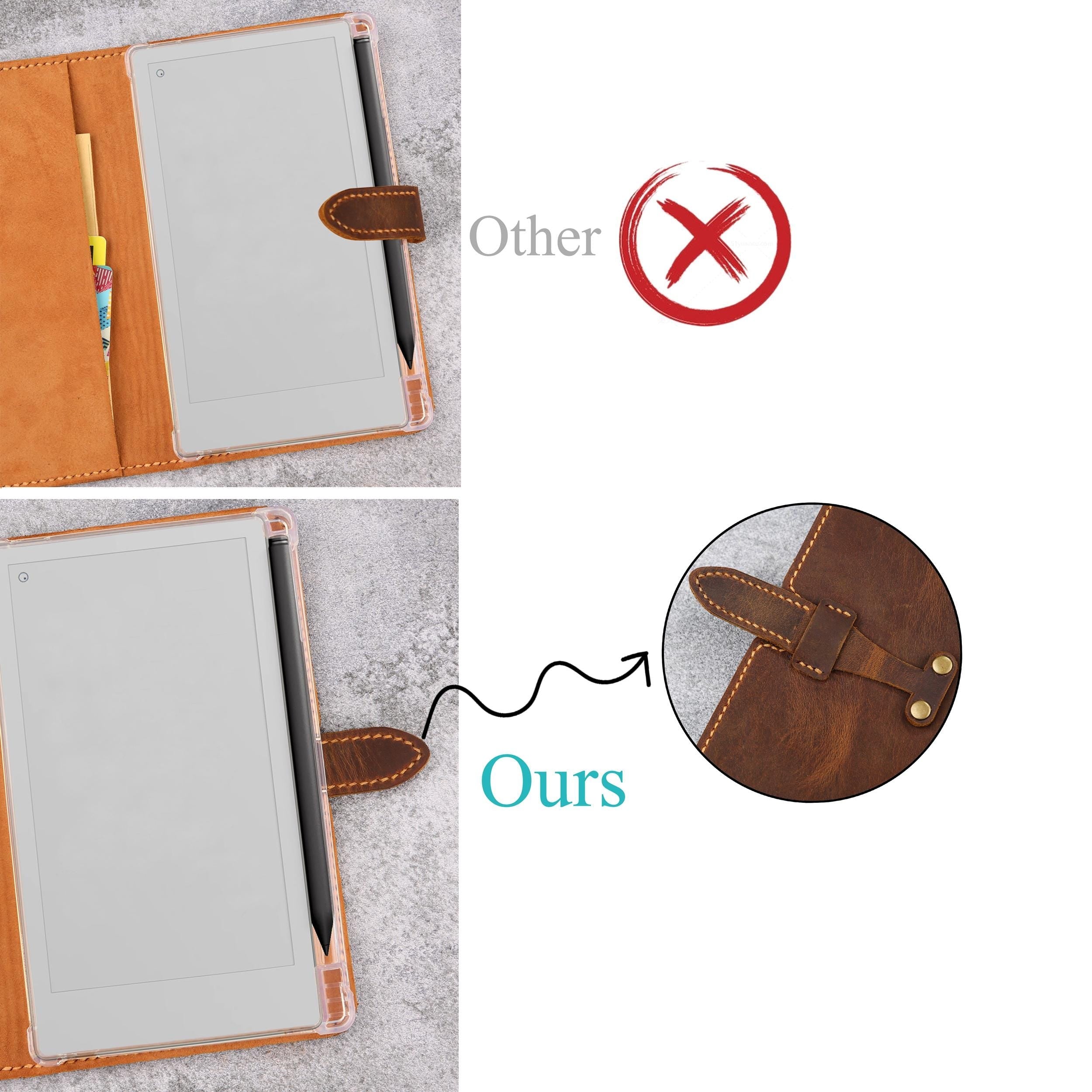 Rustic Genuine Leather Book Folio Case cover for reMarkable Paper Pro Move U11-LCRM