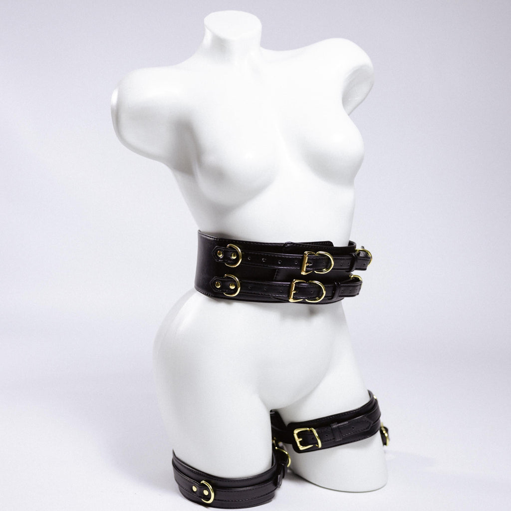 Thigh Harness Belt,Faux Leather Harness Straps,Bondage Harness,Fetish Strap Gear,Hip Harness Straps,Adjustable Strap Harness,Body Strap Gear
