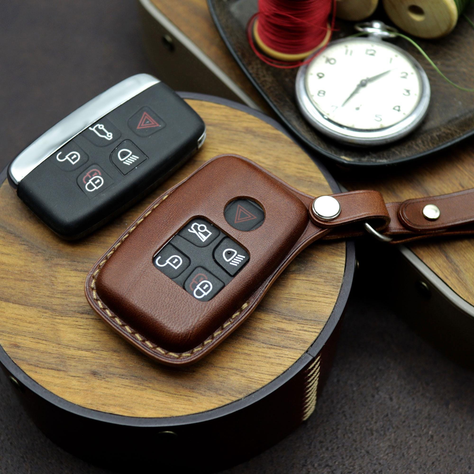 Land Rover Key Case, Handcrafted Leather Car Key Fob Cover