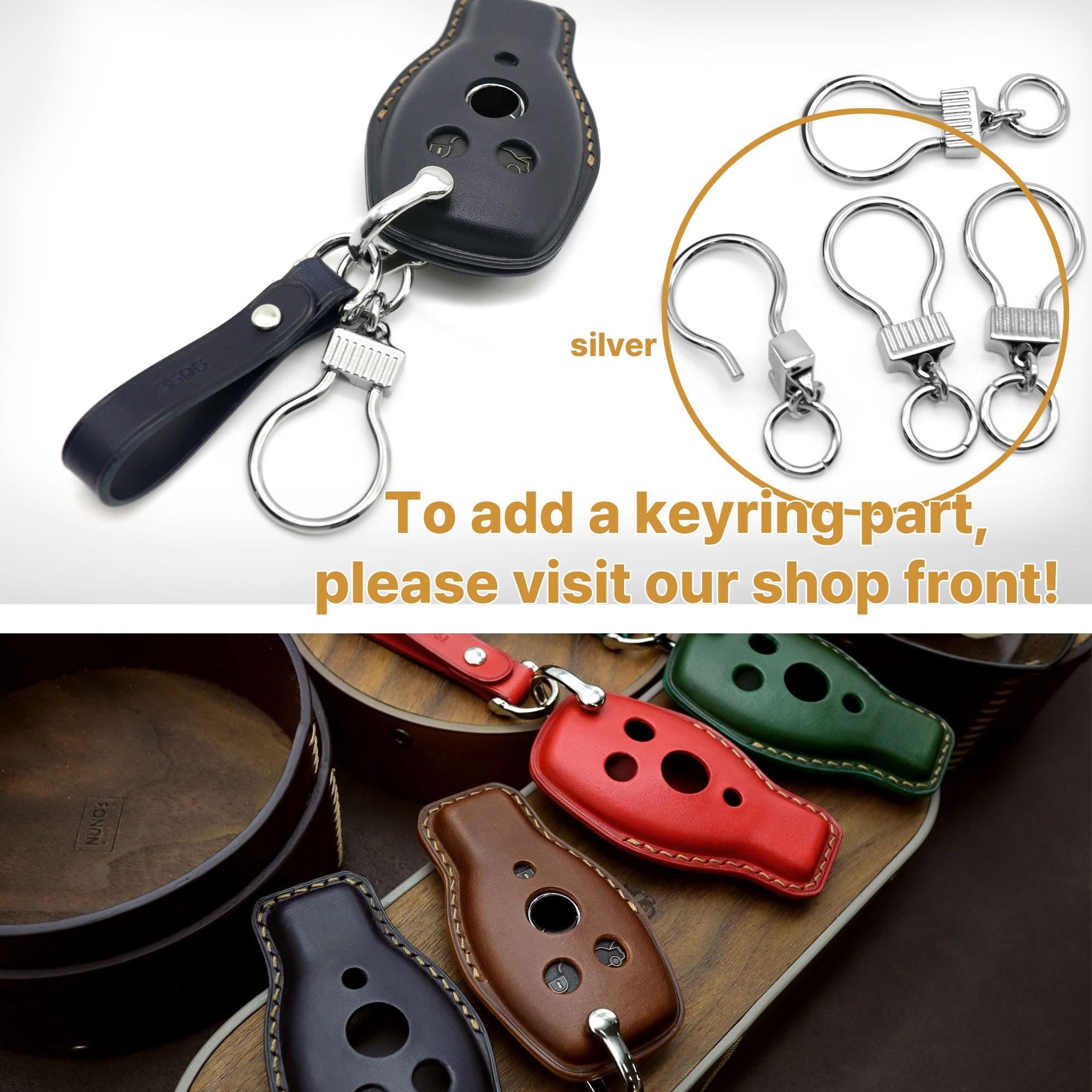 Leather Benz Car Key Fob Cover: Handmade Italian Leather