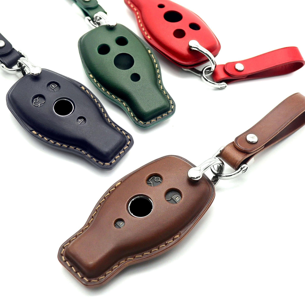 Leather Benz Car Key Fob Cover: Handmade Italian Leather