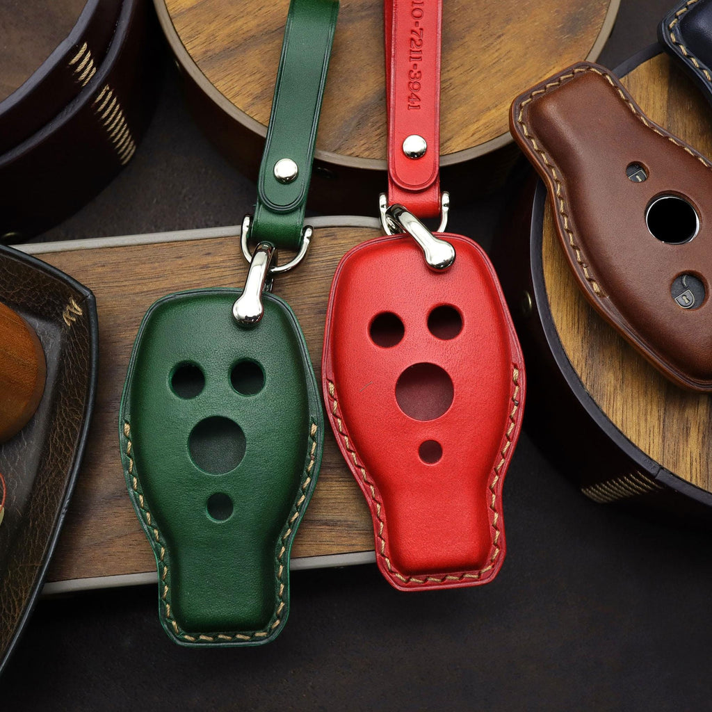 Leather Benz Car Key Fob Cover: Handmade Italian Leather