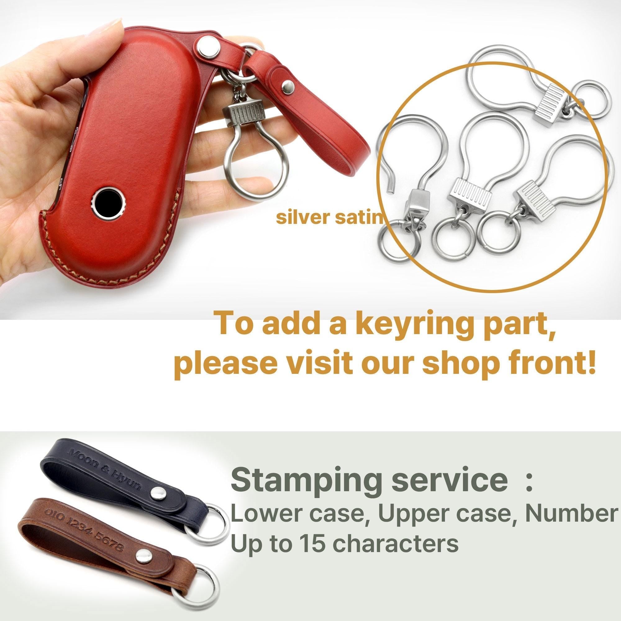 Leather Mini Cooper Key Fob Cover: Handmade Car Key Case