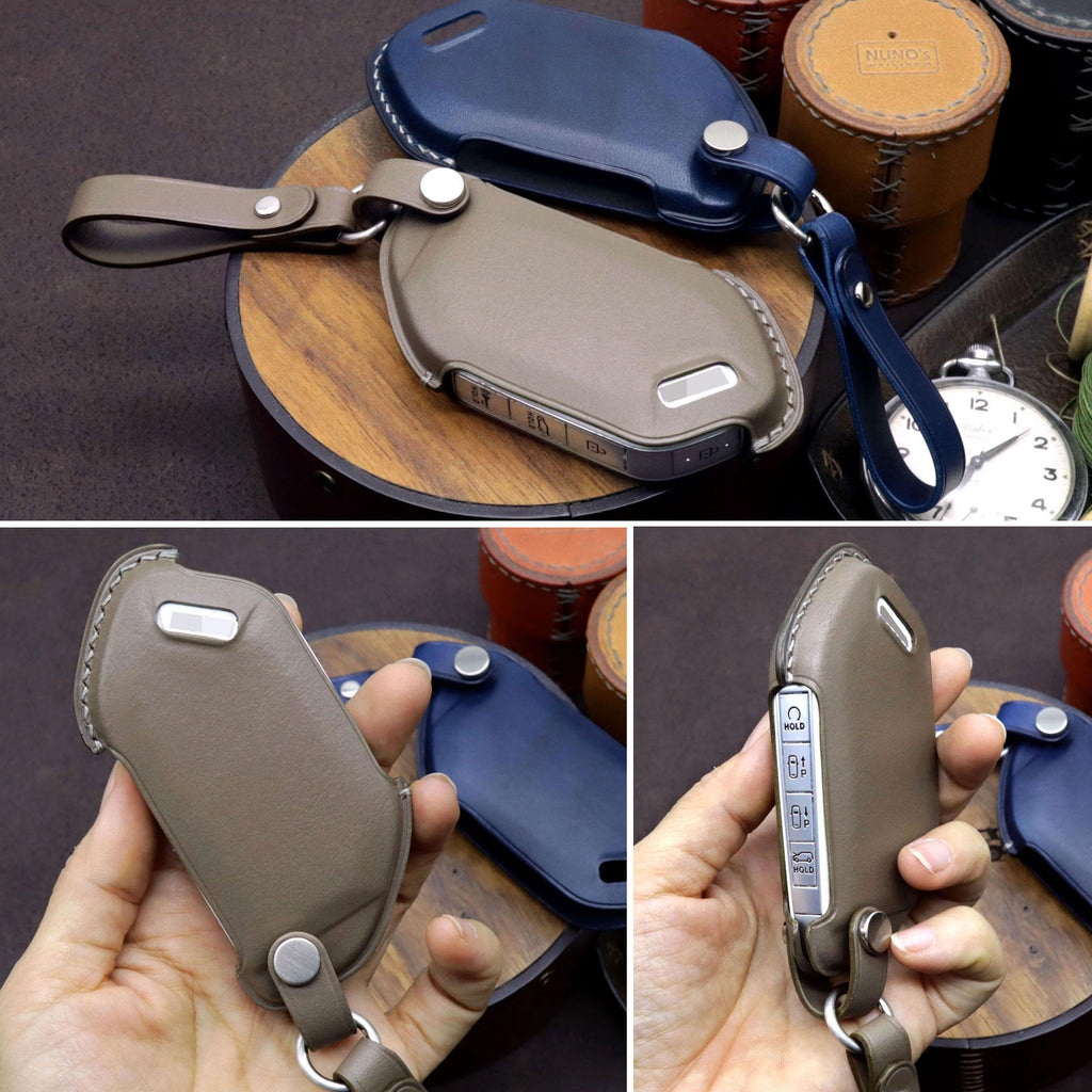Buttero Leather KIA Key Fob Cover: Hand-Stitched, Vegetable Tanned