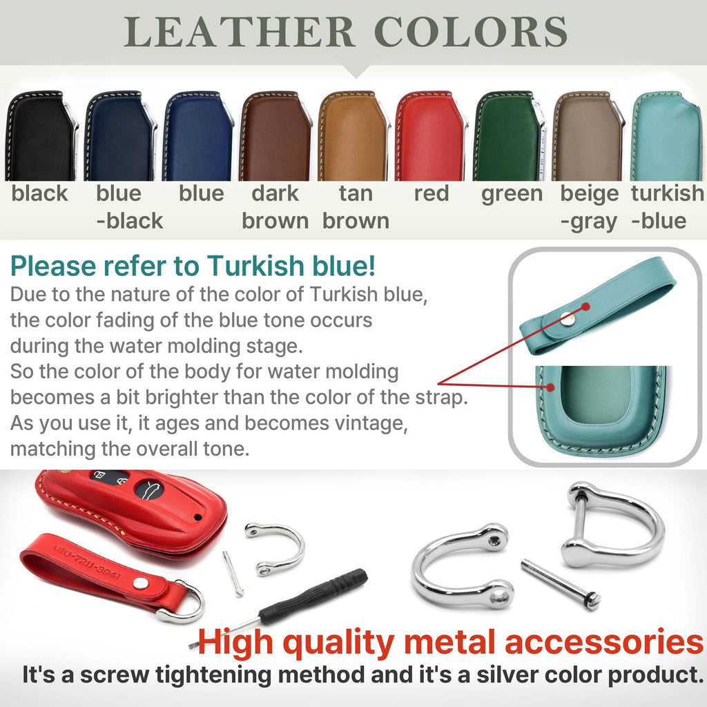 Leather Porsche Key Fob Cover: Handmade Car Key Case
