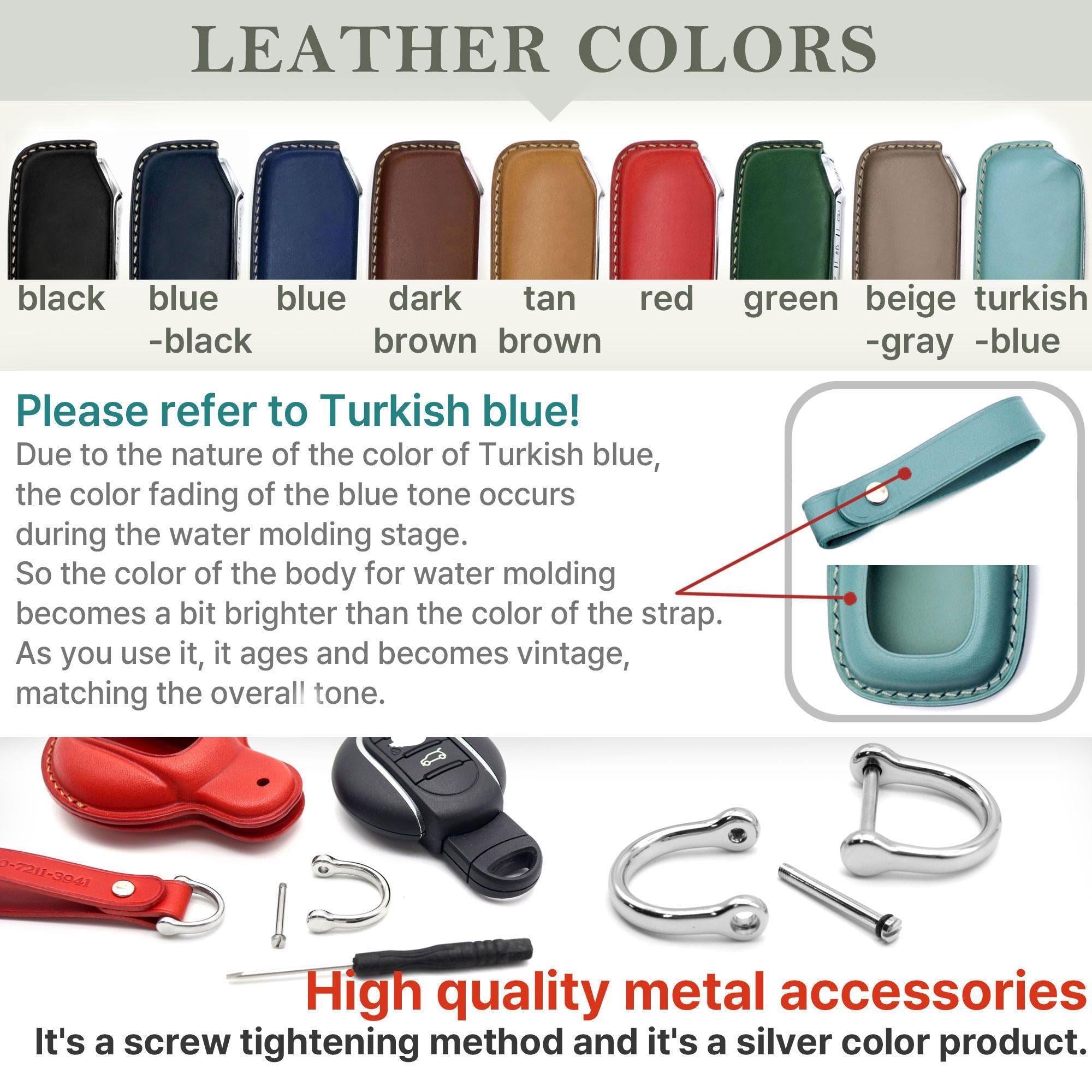 Buttero Leather Key Fob Cover for MINI Cooper: Handmade Car Key Case