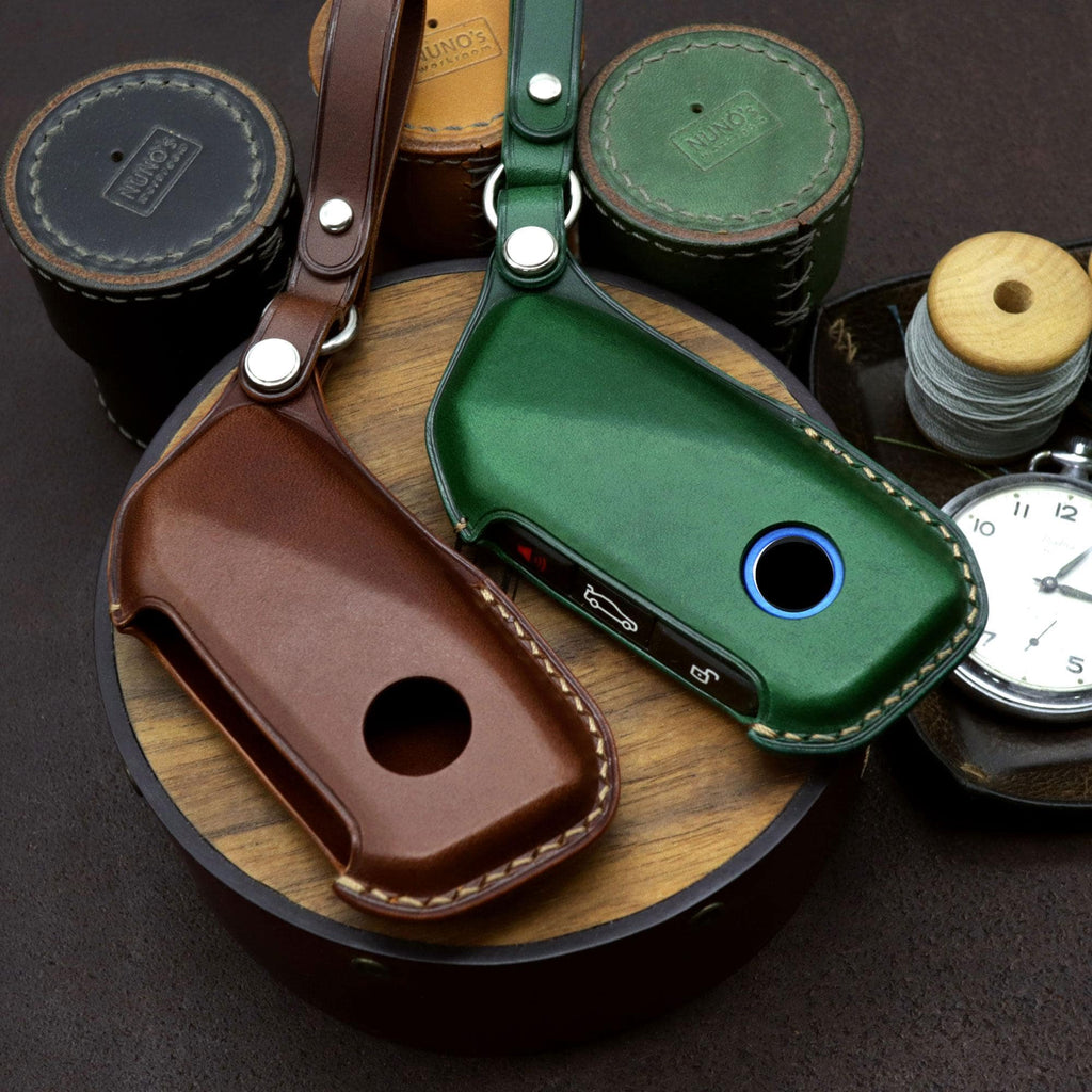 Handmade Leather BMW Key Fob Cover: Italian Buttero Leather