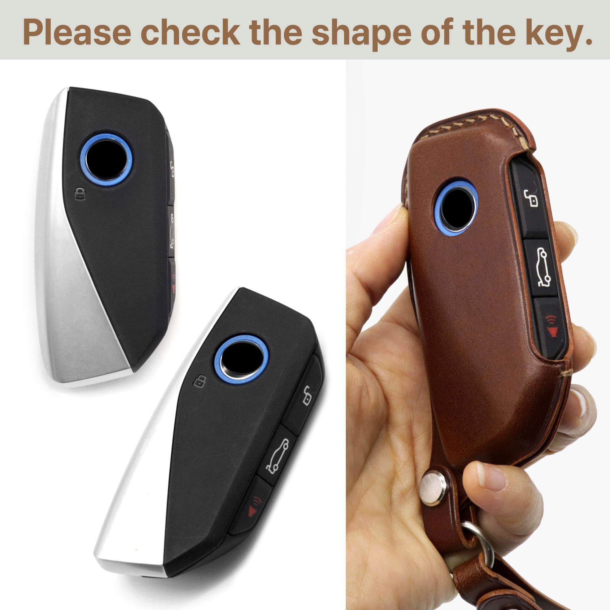 Handmade Leather BMW Key Fob Cover: Italian Buttero Leather