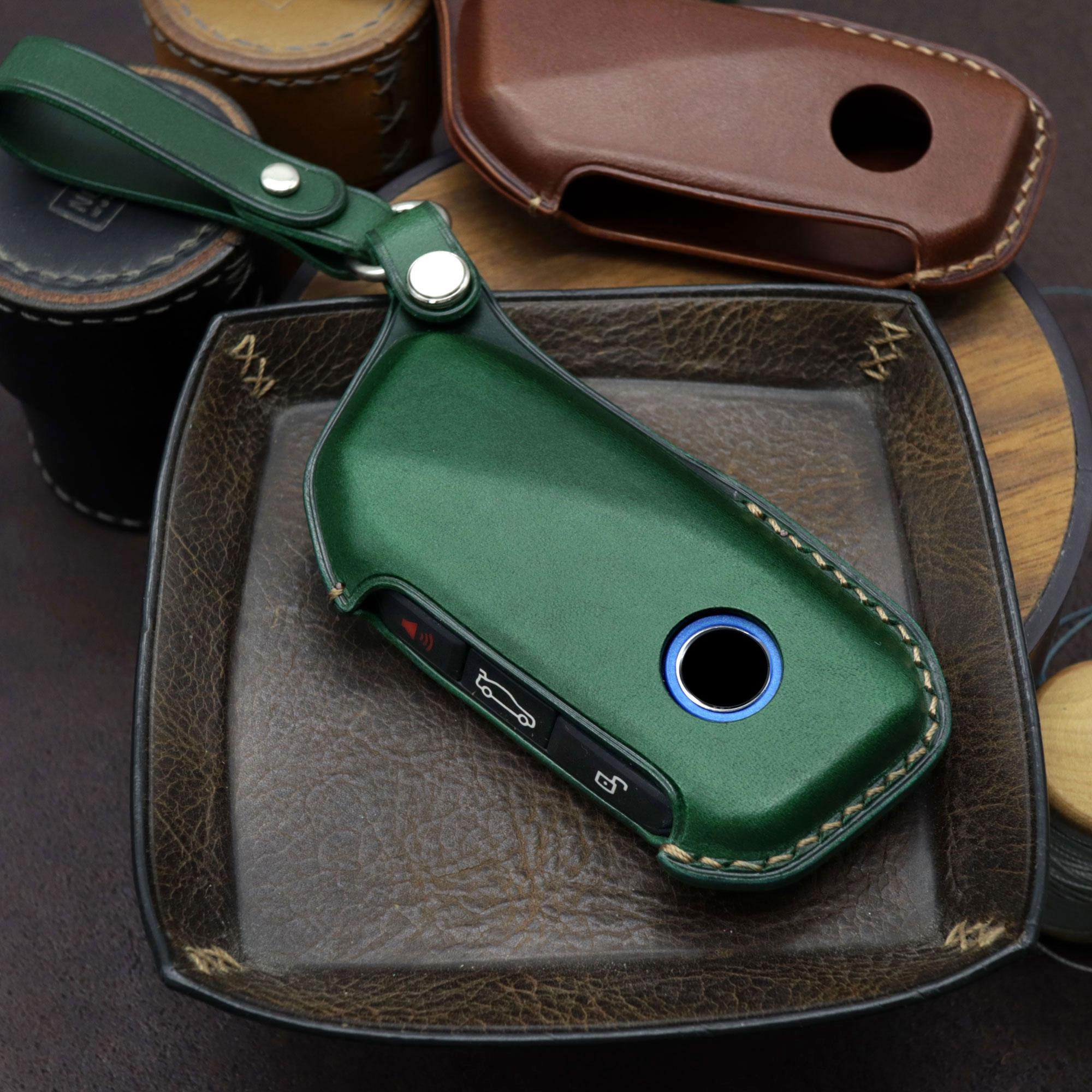 Handmade Leather BMW Key Fob Cover: Italian Buttero Leather