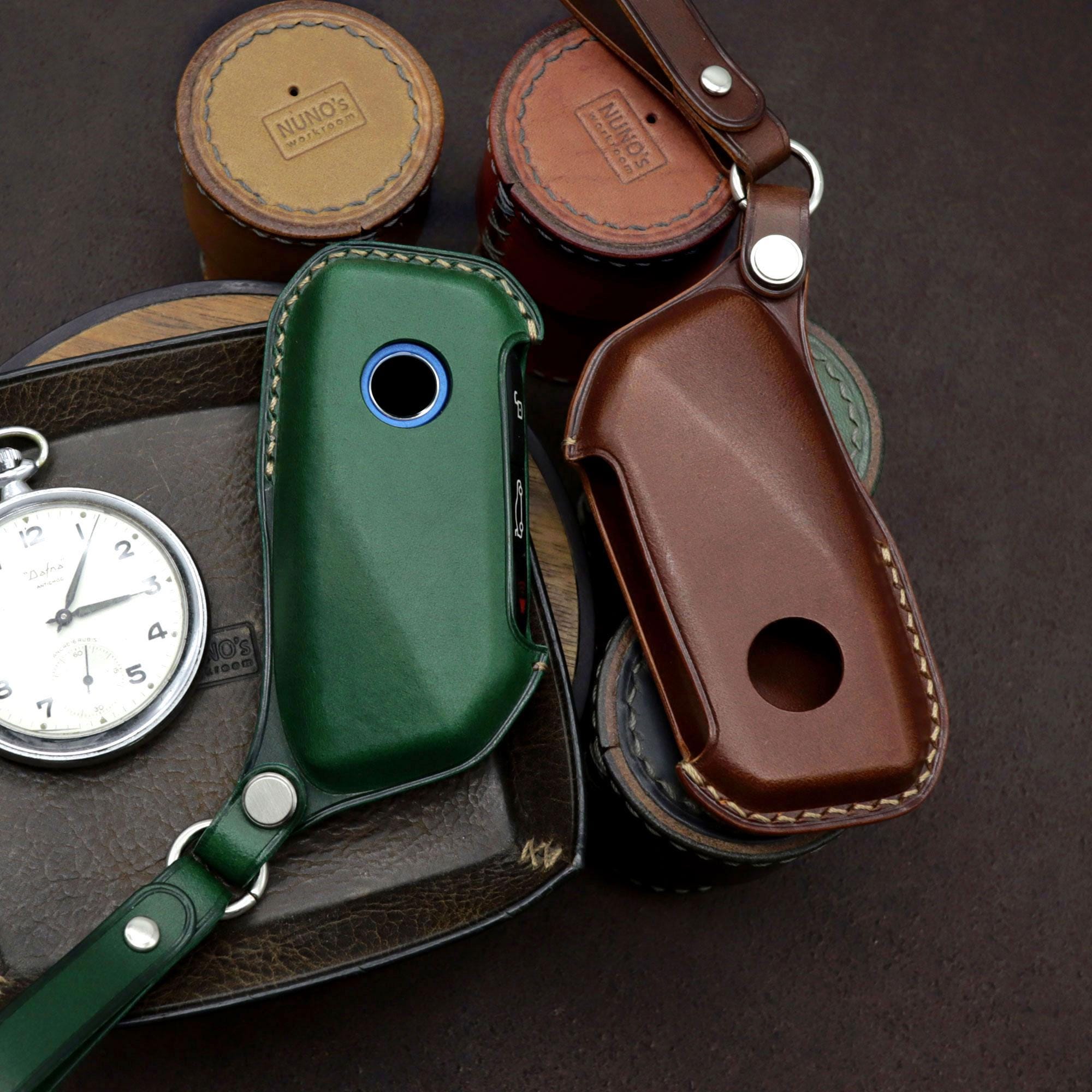 Handmade Leather BMW Key Fob Cover: Italian Buttero Leather