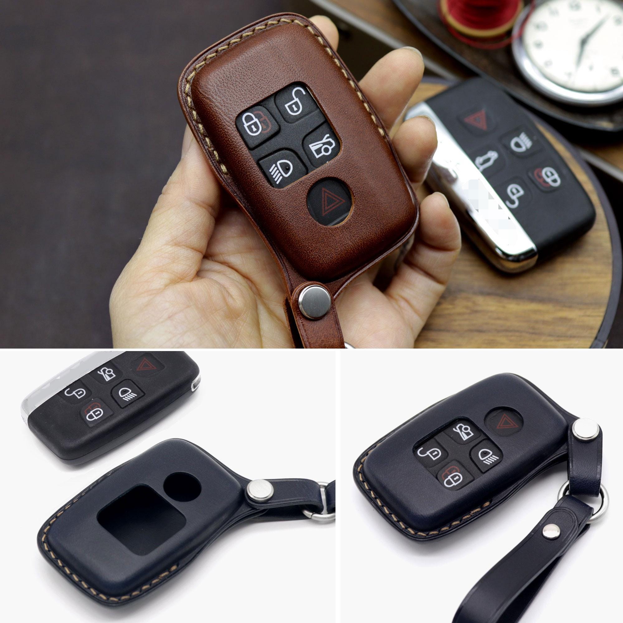 Land Rover Key Case, Handcrafted Leather Car Key Fob Cover