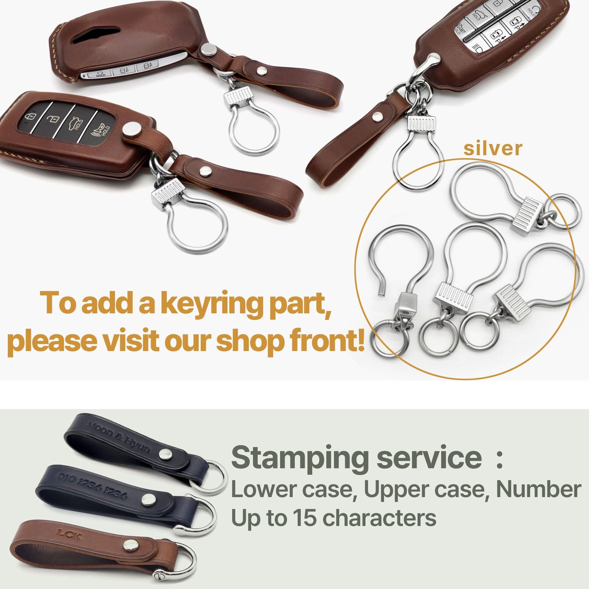 Leather Key Fob Cover: Genesis, Hyundai Smart Key Case