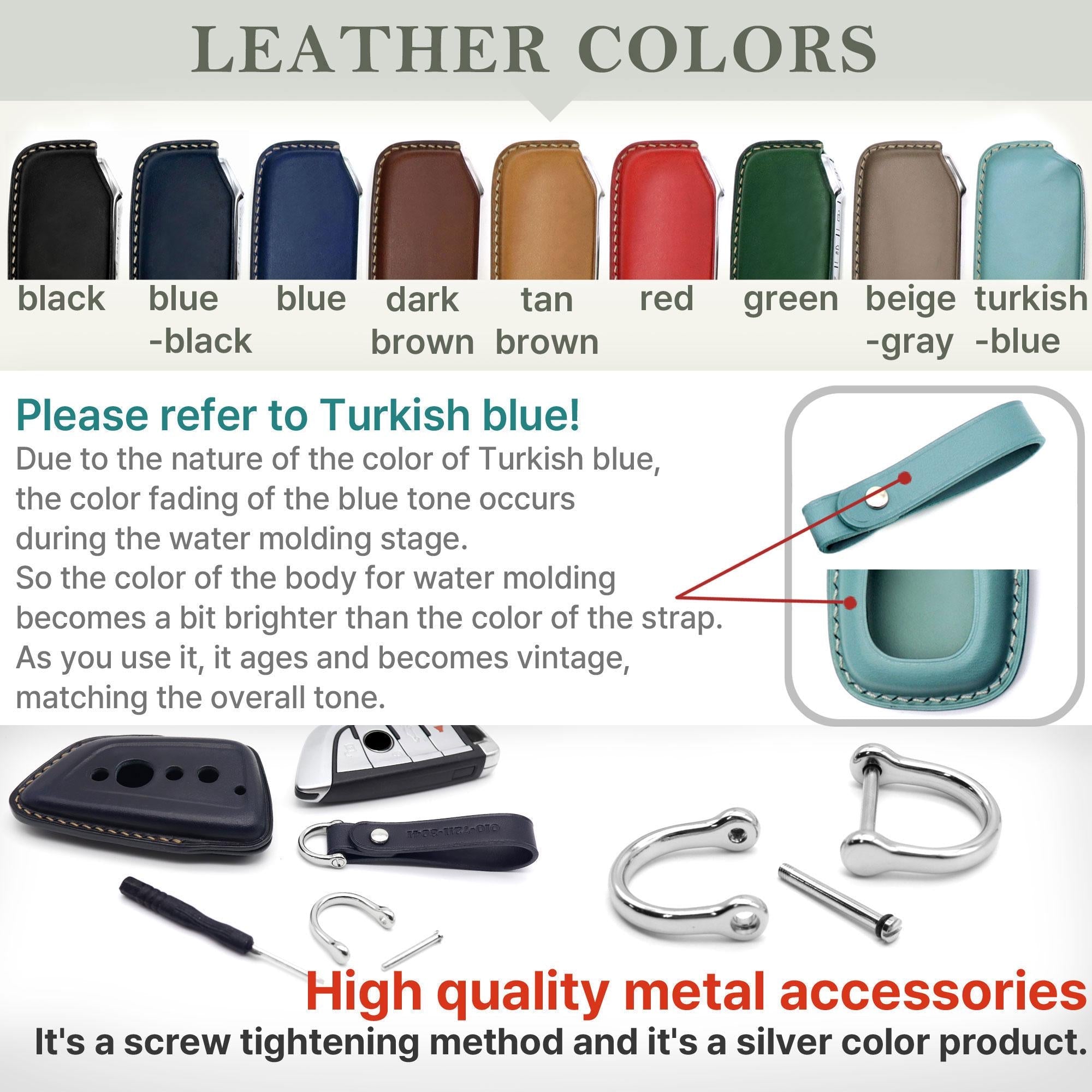 Leather BMW Key Fob Cover: Handmade Italian Buttero Leather