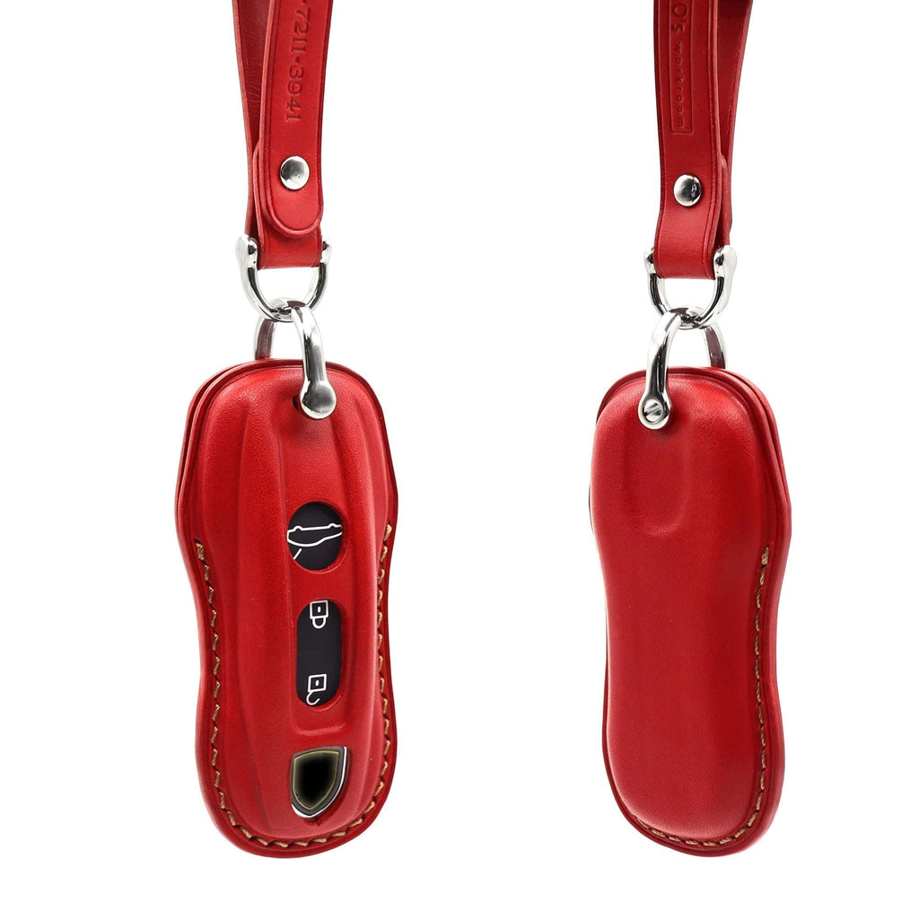 Leather Porsche Key Fob Cover: Handmade Car Key Case