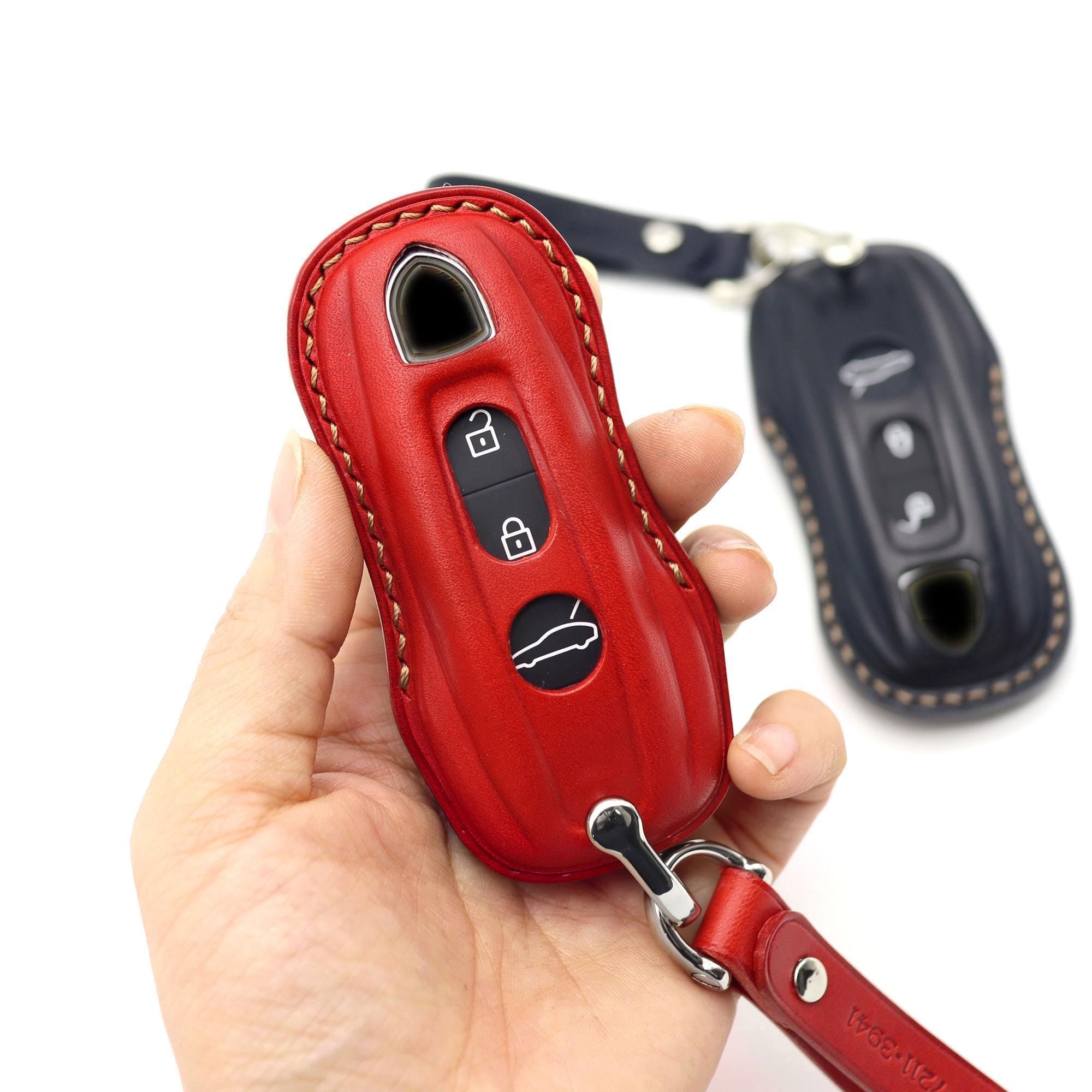 Leather Porsche Key Fob Cover: Handmade Car Key Case