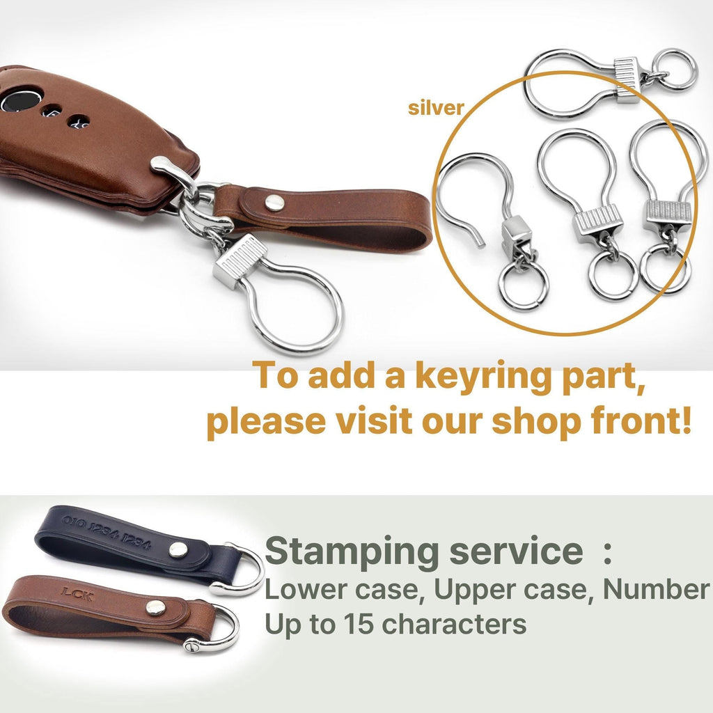 Leather Car Key Fob Cover: Mercedes Benz E/C/GLC Class Key Case