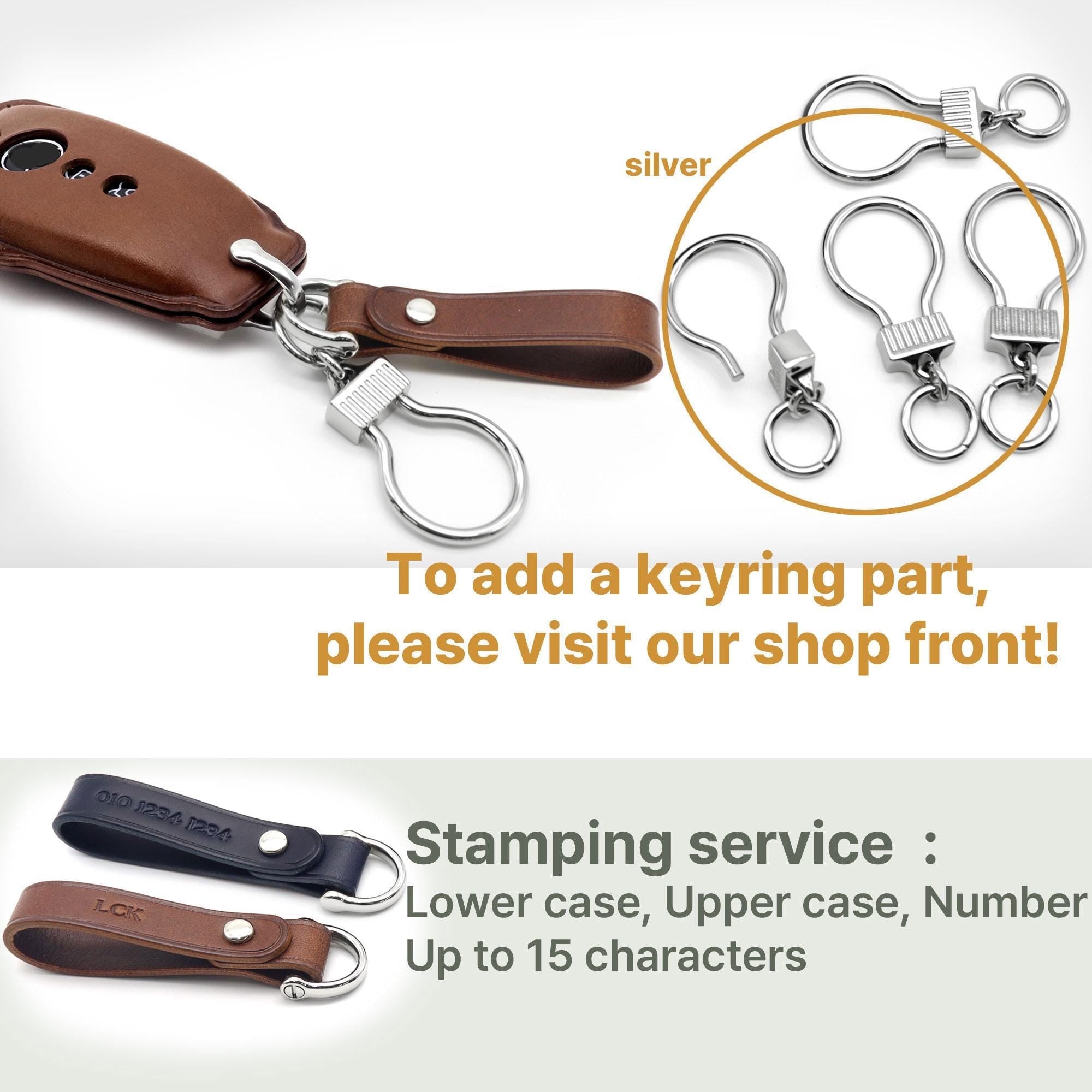 Leather Car Key Fob Cover: Mercedes Benz E/C/GLC Class Key Case