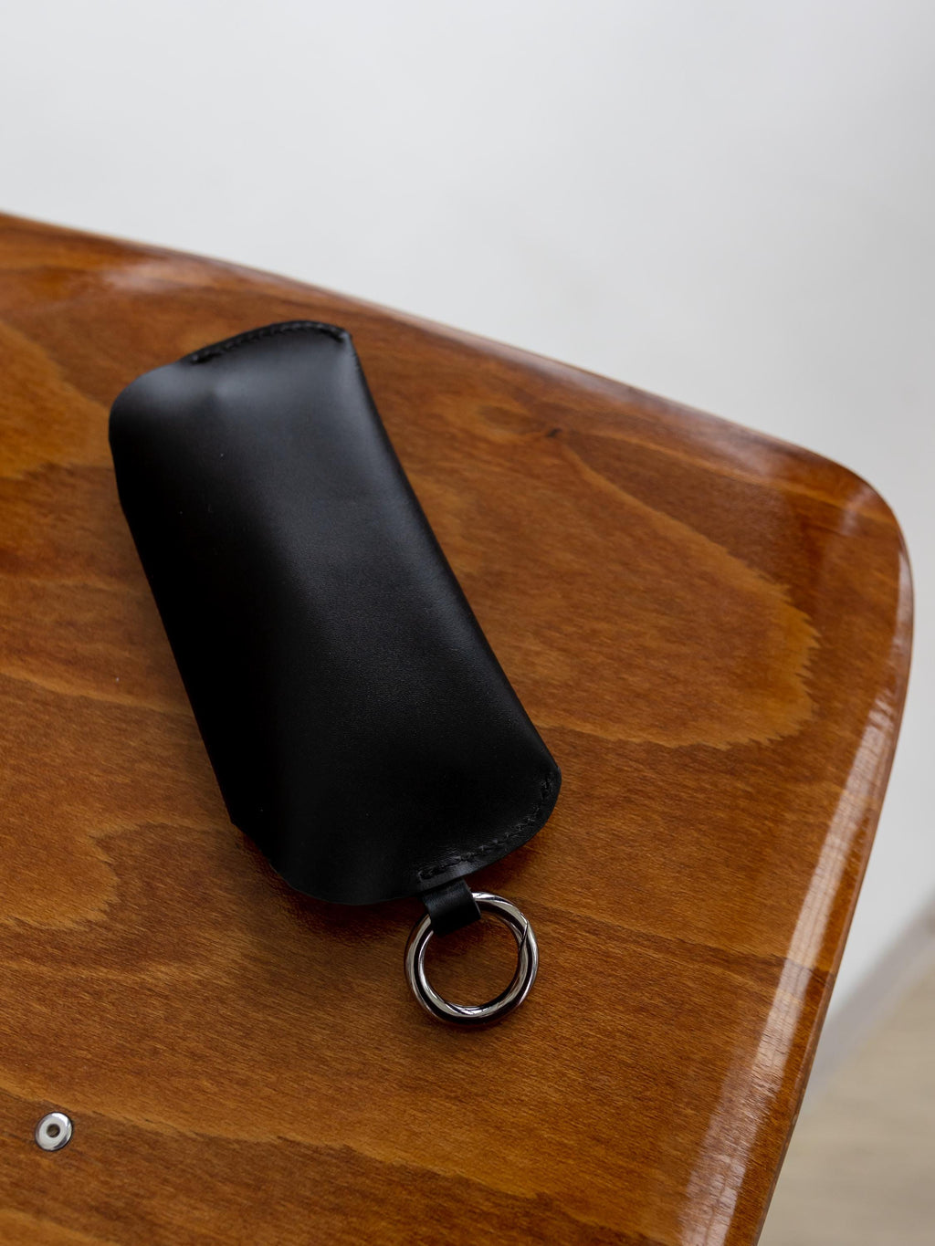 Genuine leather eyewear case, black glasses pouch, sunglasses sleeve, birthday gifts
