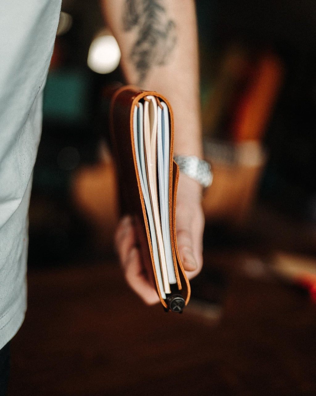 Full Grain Leather Notebook Cover, Handmade Buttero A5 Journal Sleeve