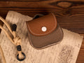 Handmade Pebble Leather AirPods Case, Coin Purse, Bag Charm Accessory