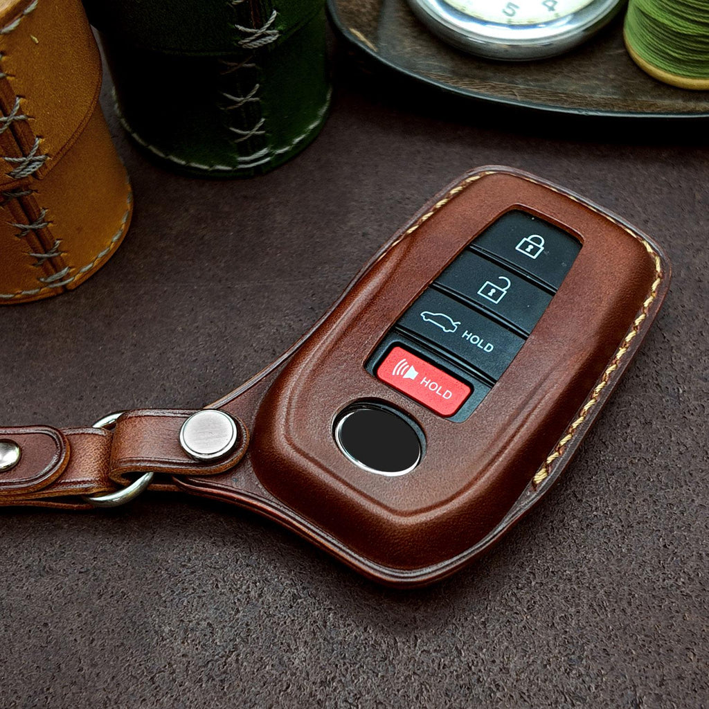 Toyota Key Case, Handcrafted Leather Car Key Fob Cover