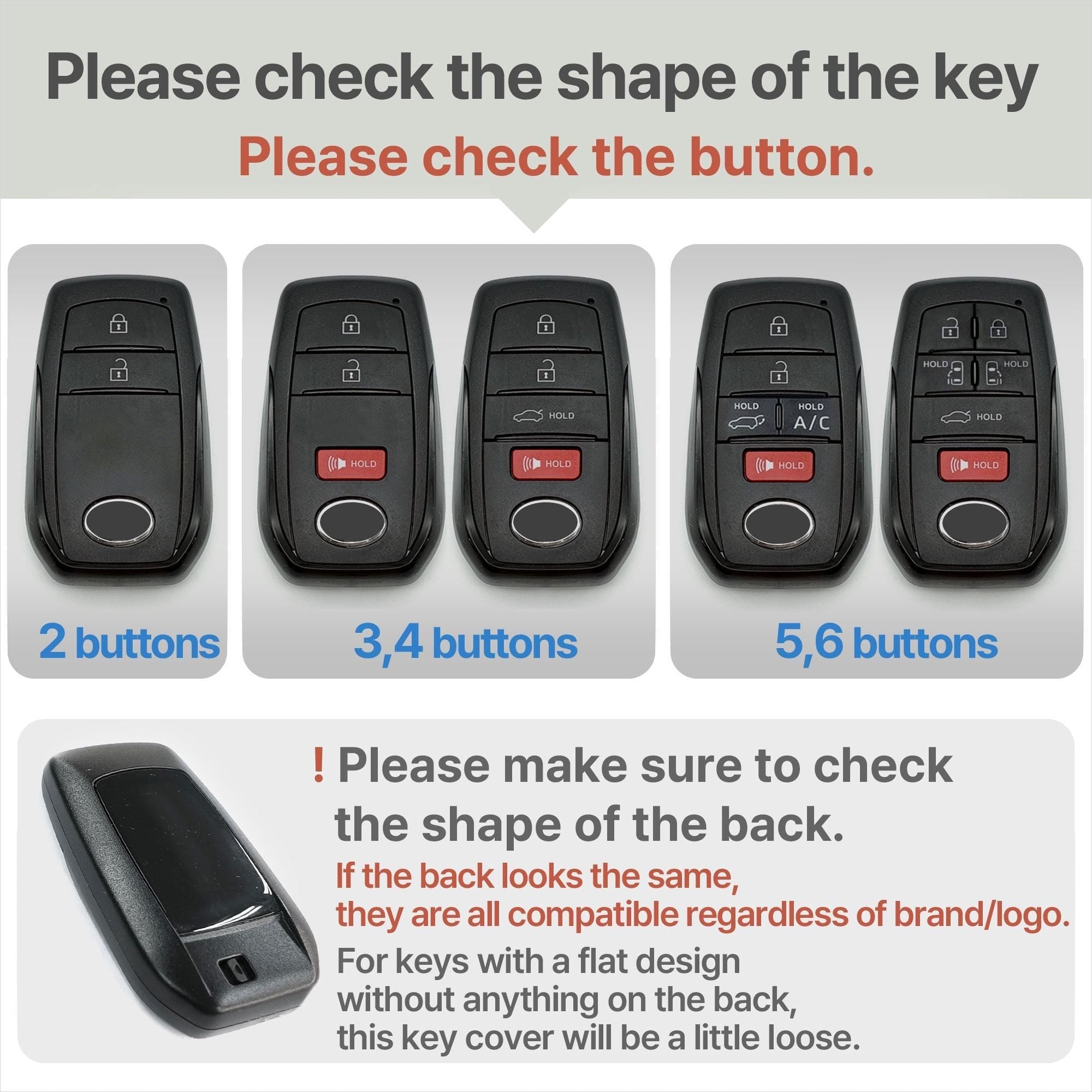 Toyota Key Case, Handcrafted Leather Car Key Fob Cover