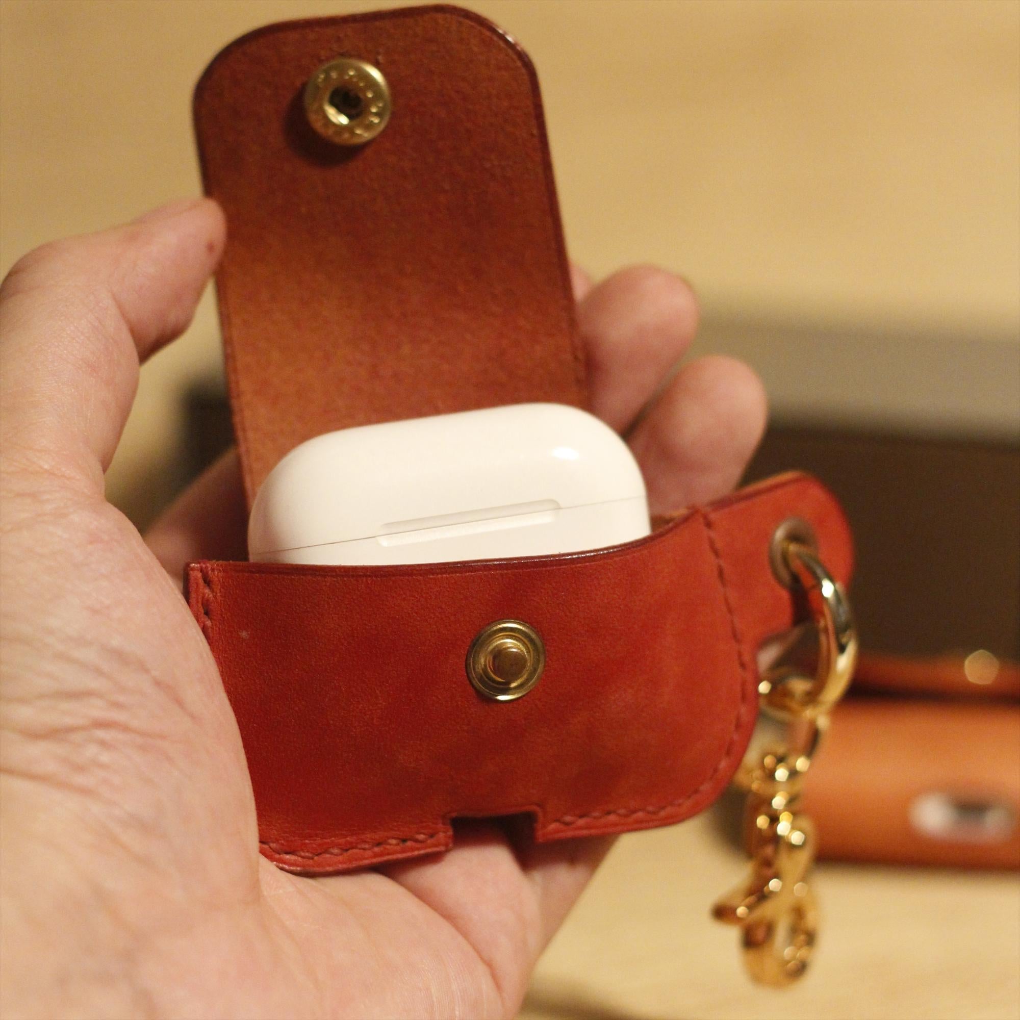 Leather AirPods Case 100% Handmade AirPods 1234 Pro Case Italian Leather AirPods Cover Keychain AirPods Holder Protective Case Gift