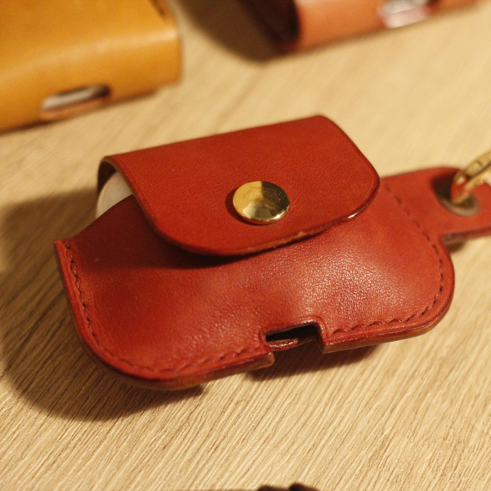 Leather AirPods Case 100% Handmade AirPods 1234 Pro Case Italian Leather AirPods Cover Keychain AirPods Holder Protective Case Gift