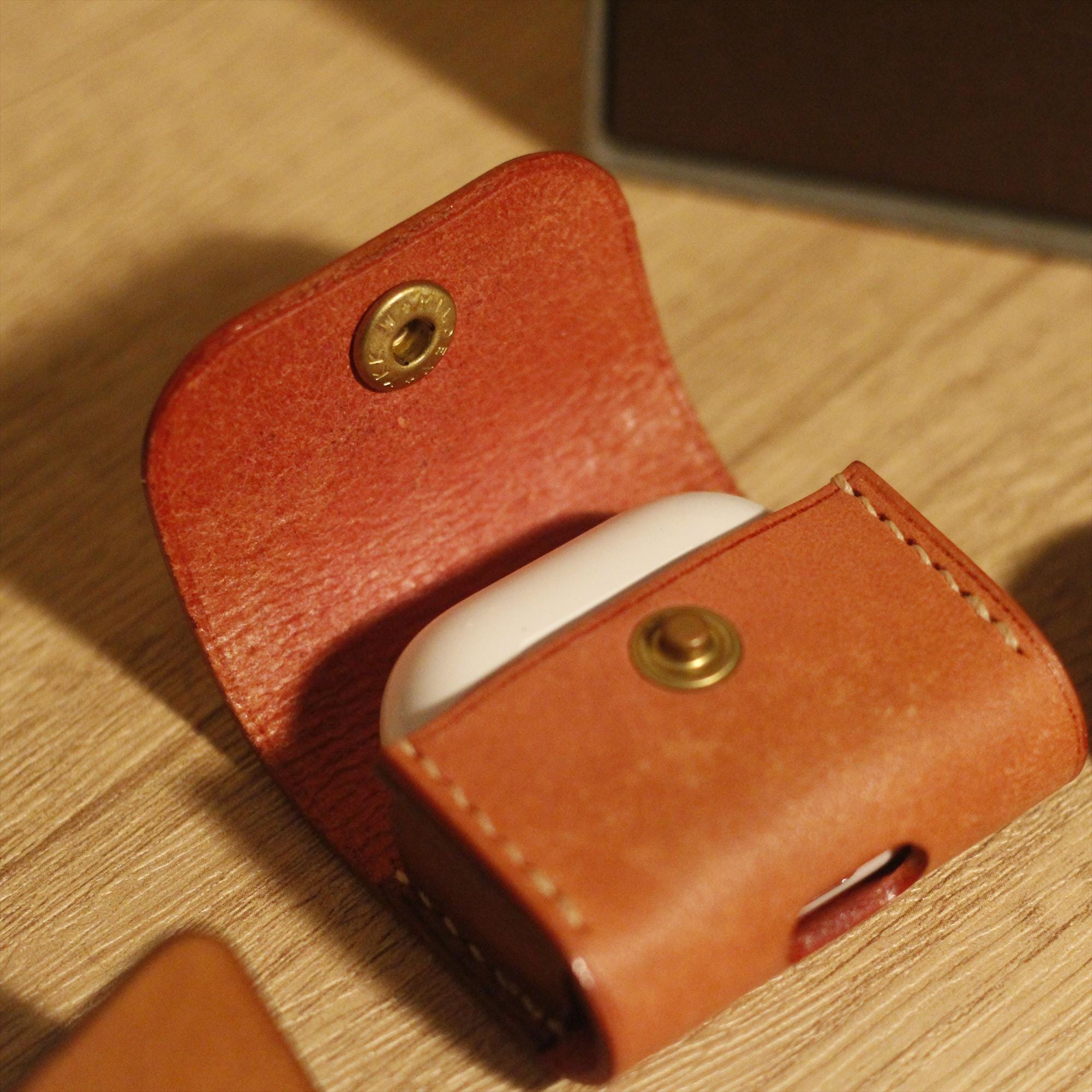 Leather AirPods Case 100% Handmade AirPods 1234 Pro Case Italian Leather AirPods Cover Keychain AirPods Holder Protective Case Gift