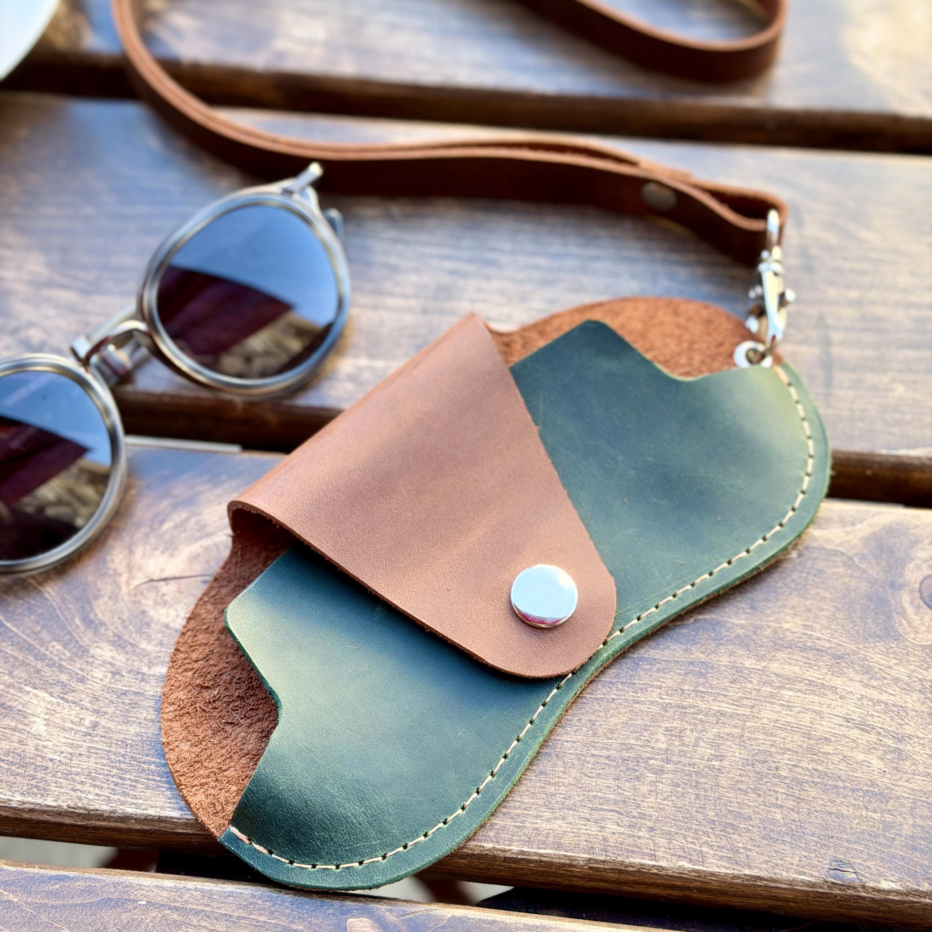 Eyewear case, leather eyeglass holder, glasses cover, leather sunglasses case, personalized gift for him, father's day gift