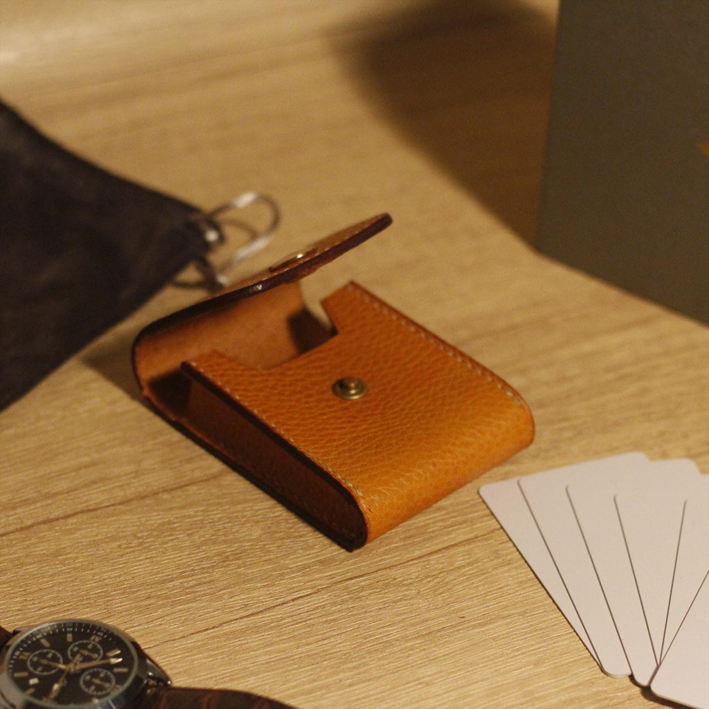 Leather Card Holder Wallet Handmade Italian Leather Slim Card Case Minimalist Wallet Personalized Gift for Men Women