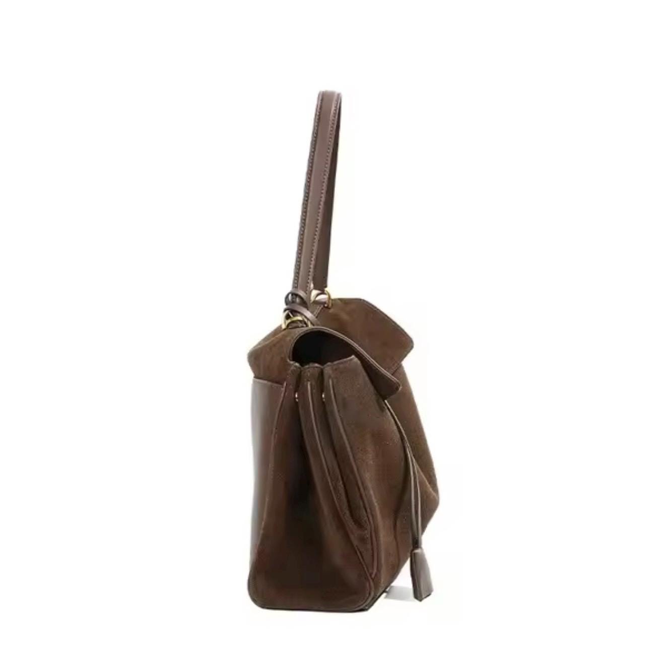 Rodeo Genuine Leather Tote Bag for Women – Large Capacity Frosted Cowhide Shoulder Handbag