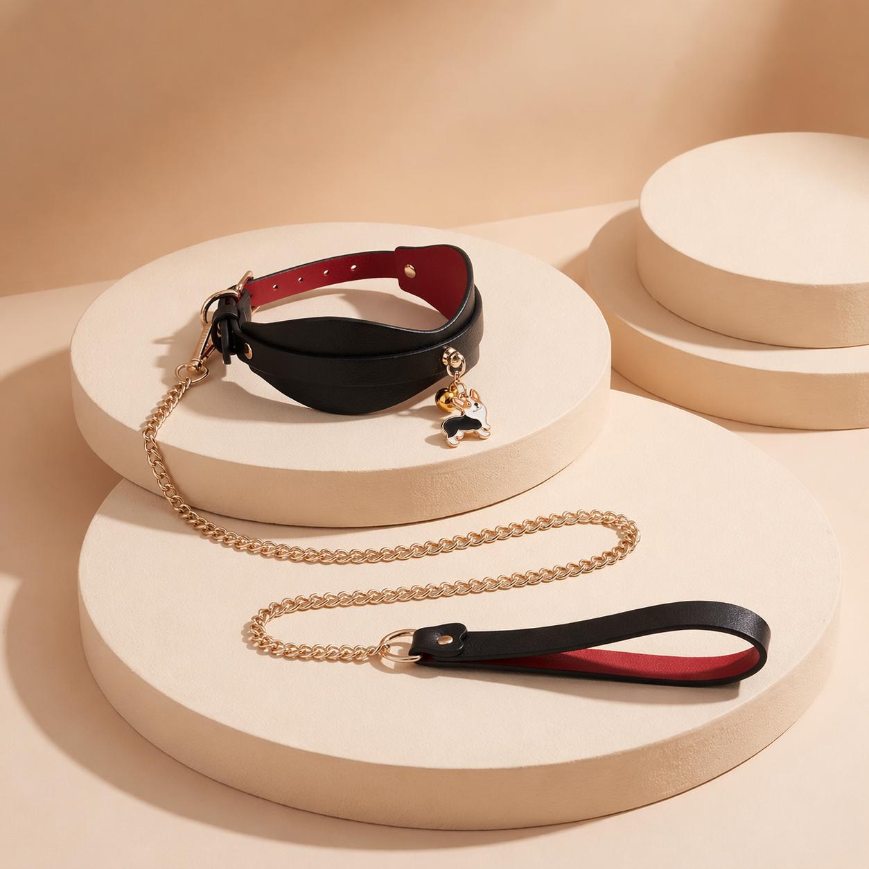 Leather human collar, Leather collar set, Collar leash set, Leather choker, Sub collar, Bondage restraint, Day collar, Leather collar choker