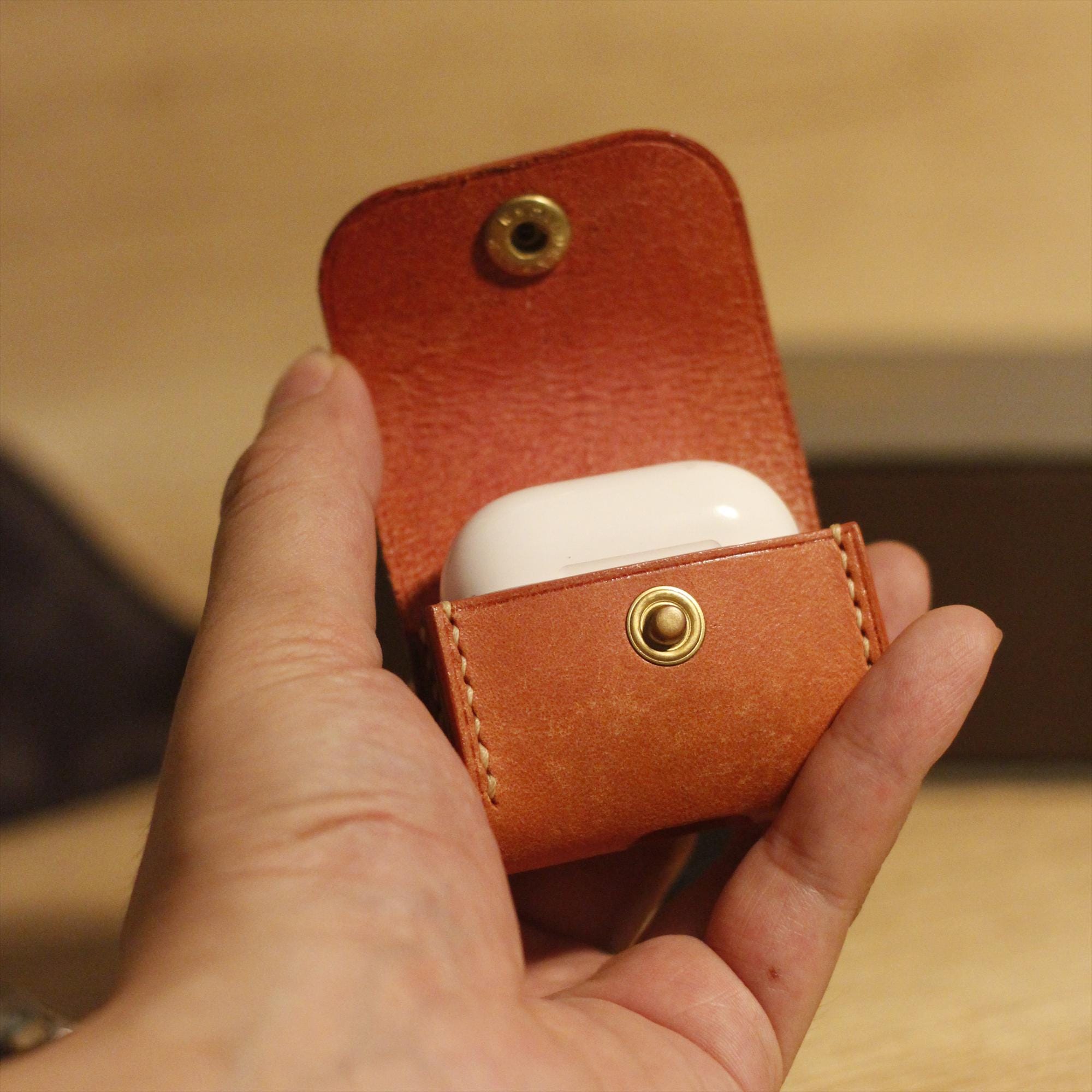 Leather AirPods Case 100% Handmade AirPods 1234 Pro Case Italian Leather AirPods Cover Keychain AirPods Holder Protective Case Gift